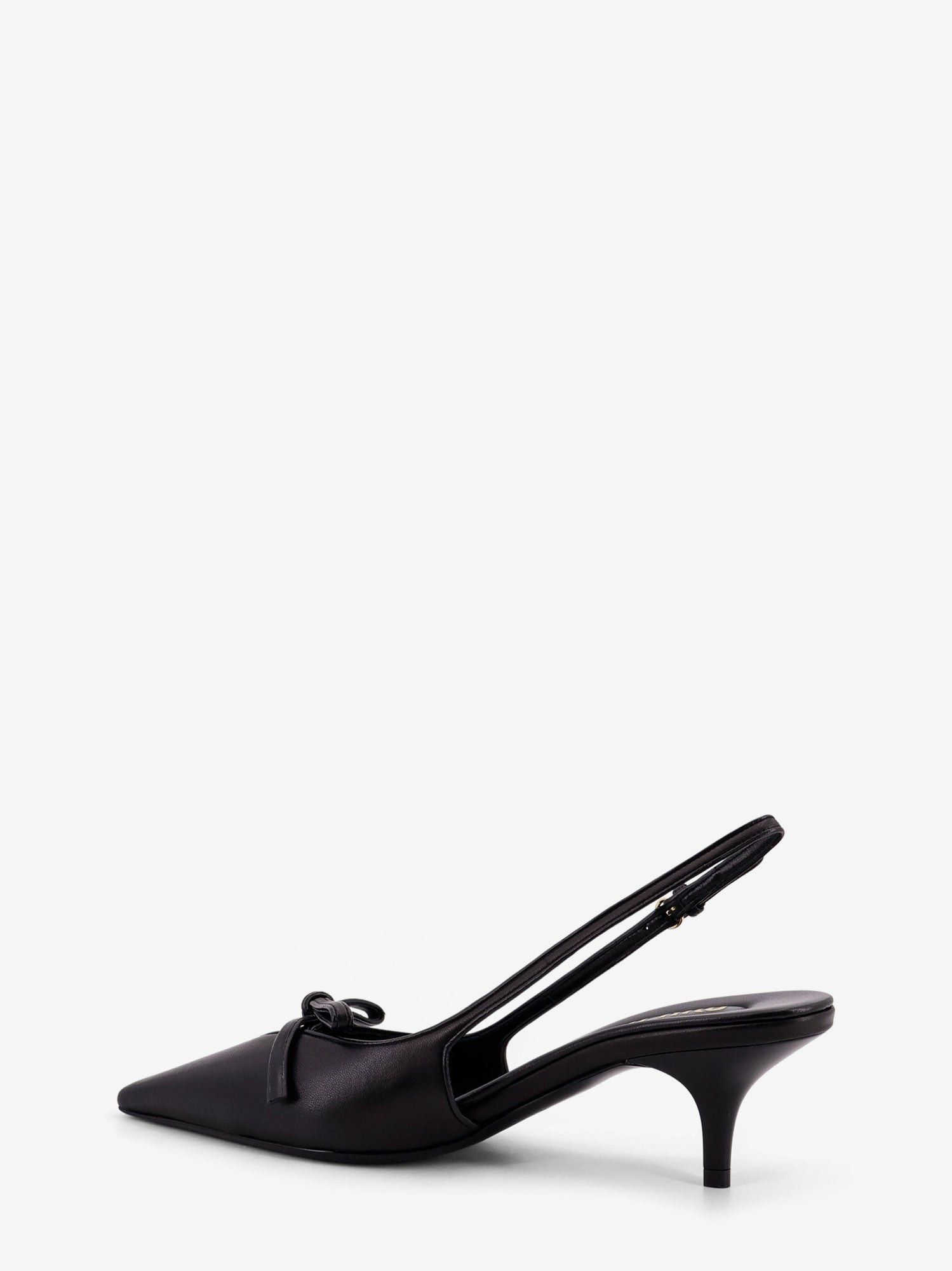 Leather décolleté with logo bow detail IT 36.5 - USA Tariffs Included