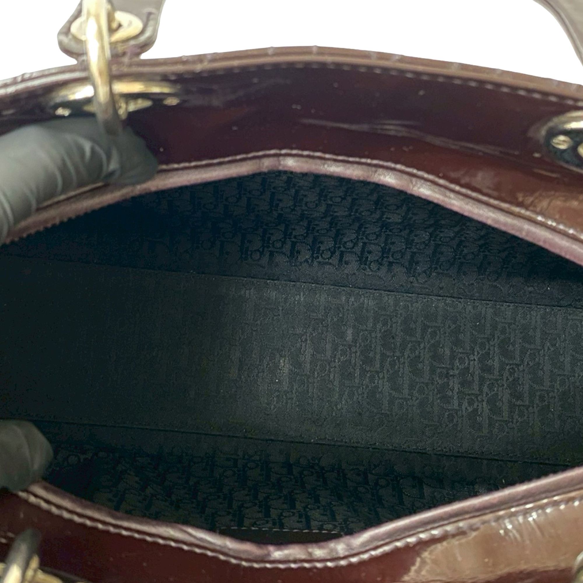 Dior Dior Large Patent Cannage Lady Dior Size ONE SIZE - 5 Thumbnail