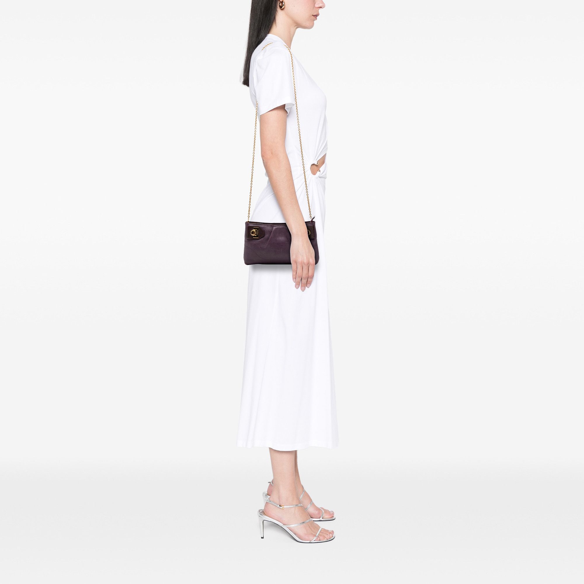 Salvatore Ferragamo Salvatore Ferragamo Leather Gancini Chain Crossbody Size ONE SIZE - 6 Thumbnail
