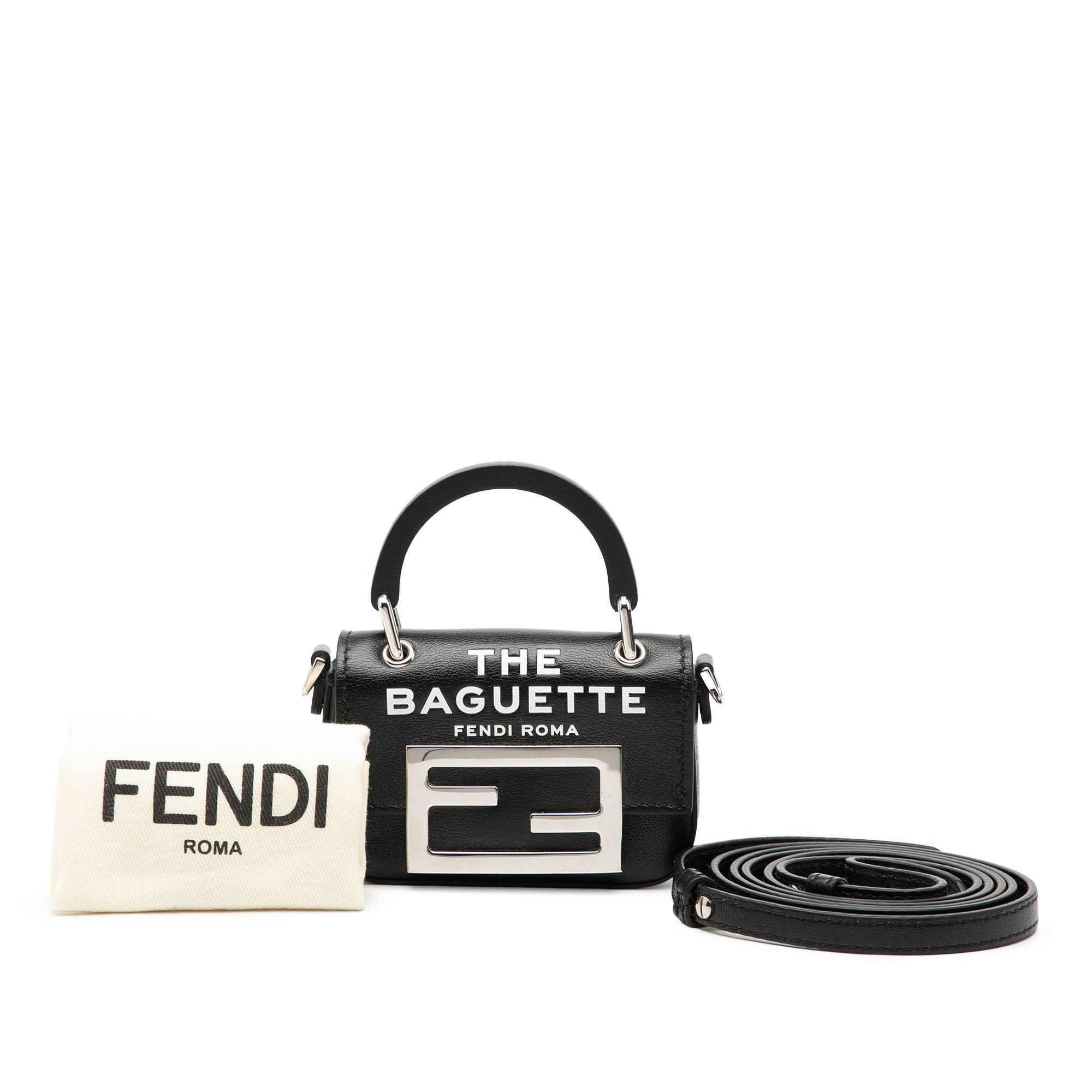 Fendi Fendi Nano Leather Maxi Handle Baguette Size ONE SIZE - 8 Thumbnail