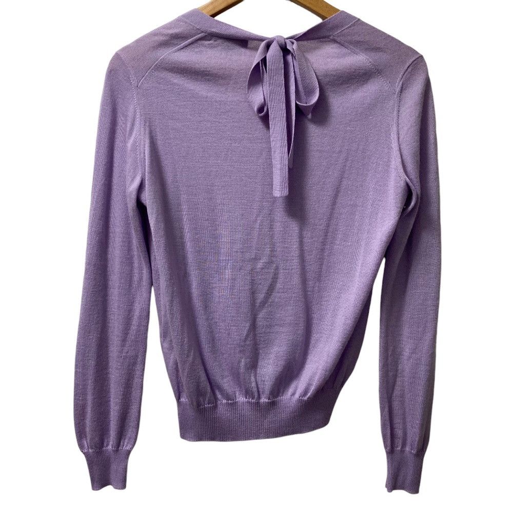 Other Other Drawer 18G Cashmere Silk Rib Crewneck Knit Others Tops 6513-106-0837 DUTY FREE for USA Size ONE SIZE - 3 Thumbnail