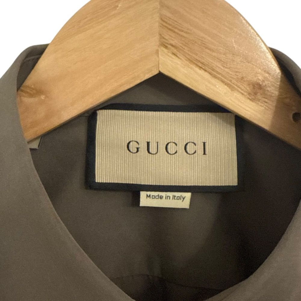 Gucci Gucci Gucci Brocade Long Sleeve Shirt Cotton Dress Shirt DUTY FREE for USA Size ONE SIZE - 6 Thumbnail