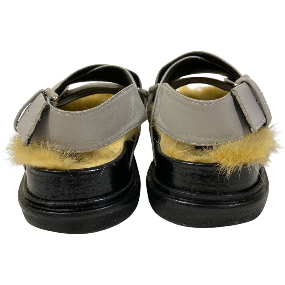 Marni Marni Marni Faux Fur Cross Strap Flat Sandals Natural Material Shoes DUTY FREE for USA Size ONE SIZE - 5 Thumbnail