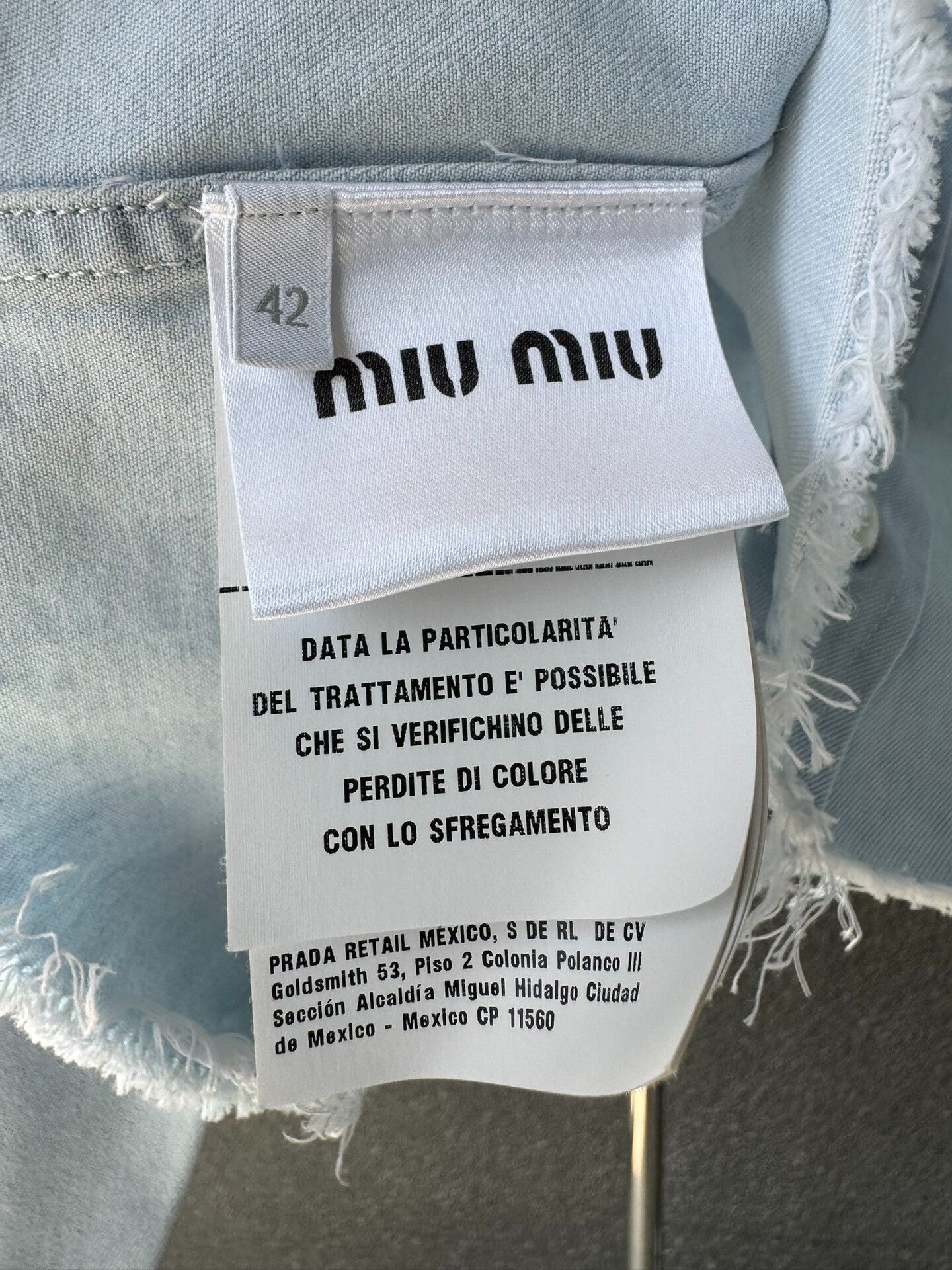 Miu Miu miu miu cropped denim button-up shirt Size M / US 6-8 / IT 42-44 - 8 Thumbnail