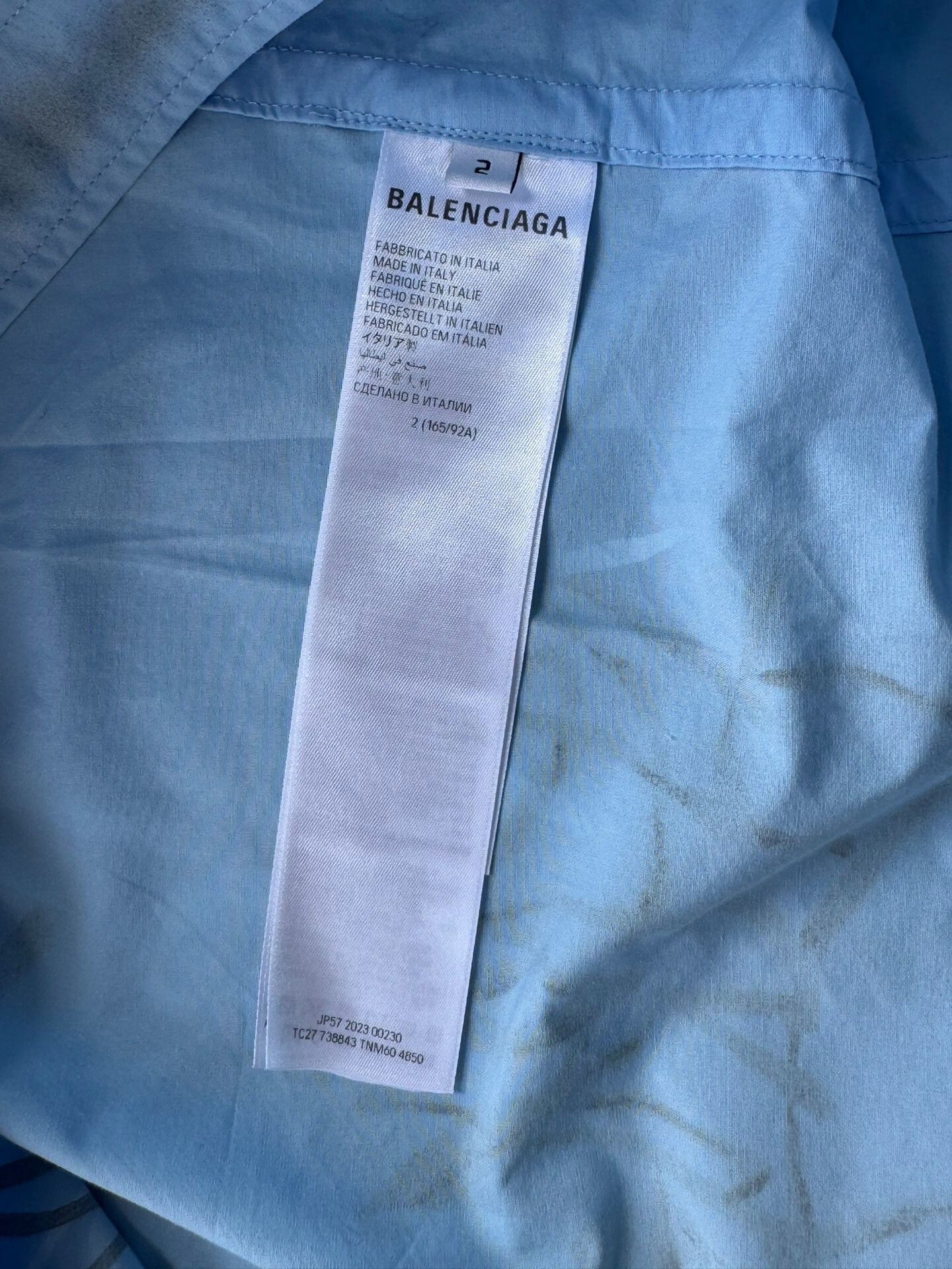 Balenciaga Balenciaga Graffiti Shirt Size 2 Secondhand Size S / US 4 / IT 40 - 8 Thumbnail