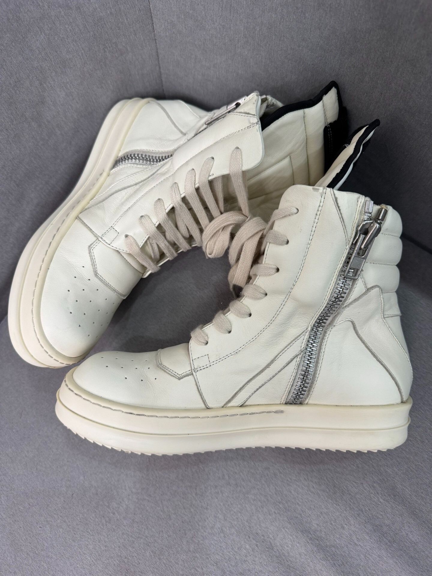 Rick Owens Rick Owens White High-Top Sneakers Size 36 Size US 6 / EU 39 - 4 Thumbnail
