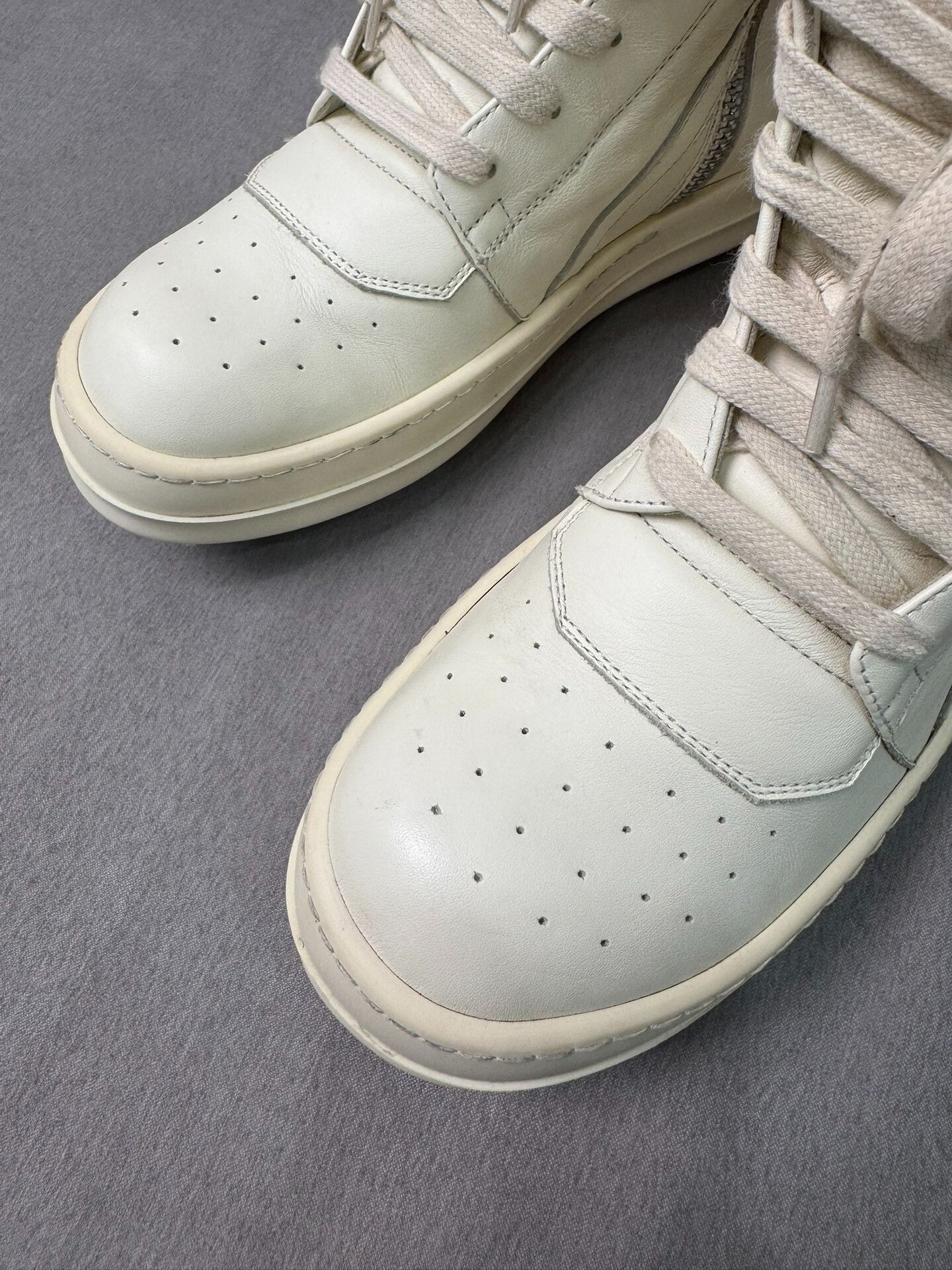 Rick Owens Rick Owens White High-Top Sneakers Size 36 Size US 6 / EU 39 - 5 Thumbnail