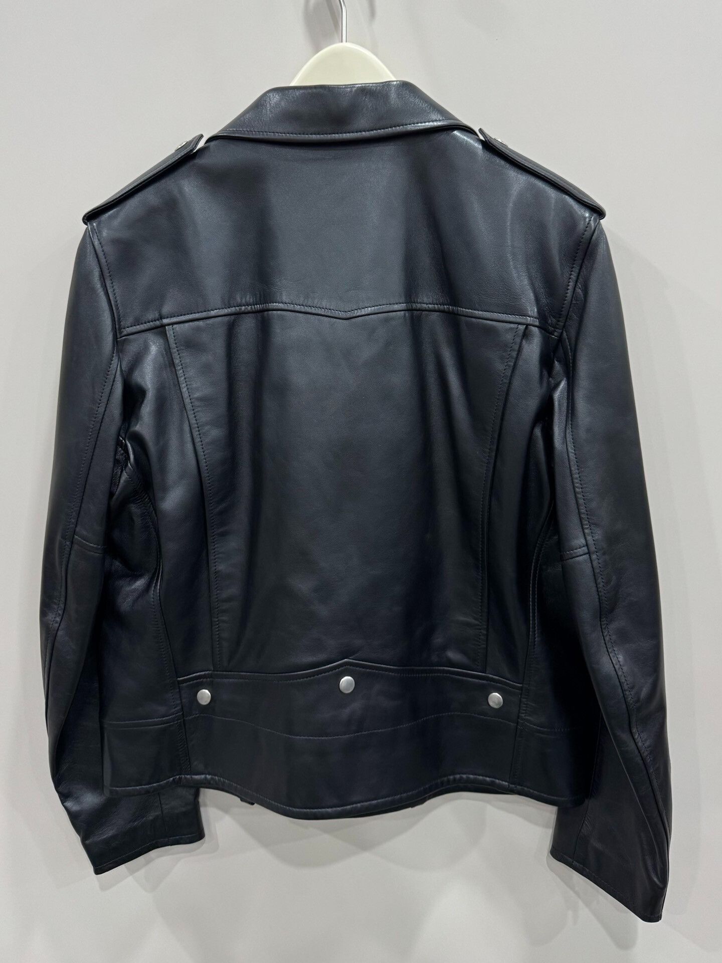 Yves Saint Laurent saint laurent black leather motorcycle jacket Size US L / EU 52-54 / 3 - 2 Thumbnail