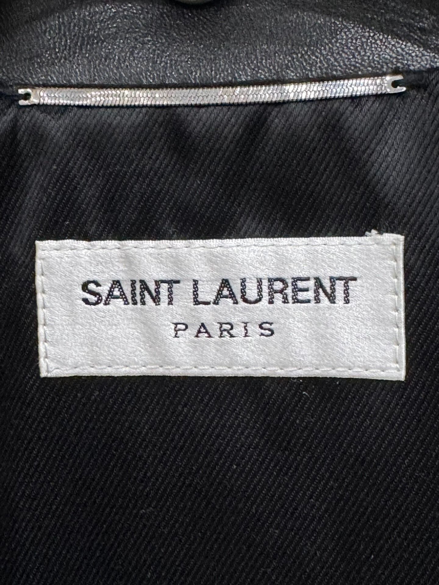 Yves Saint Laurent saint laurent black leather motorcycle jacket Size US L / EU 52-54 / 3 - 7 Thumbnail