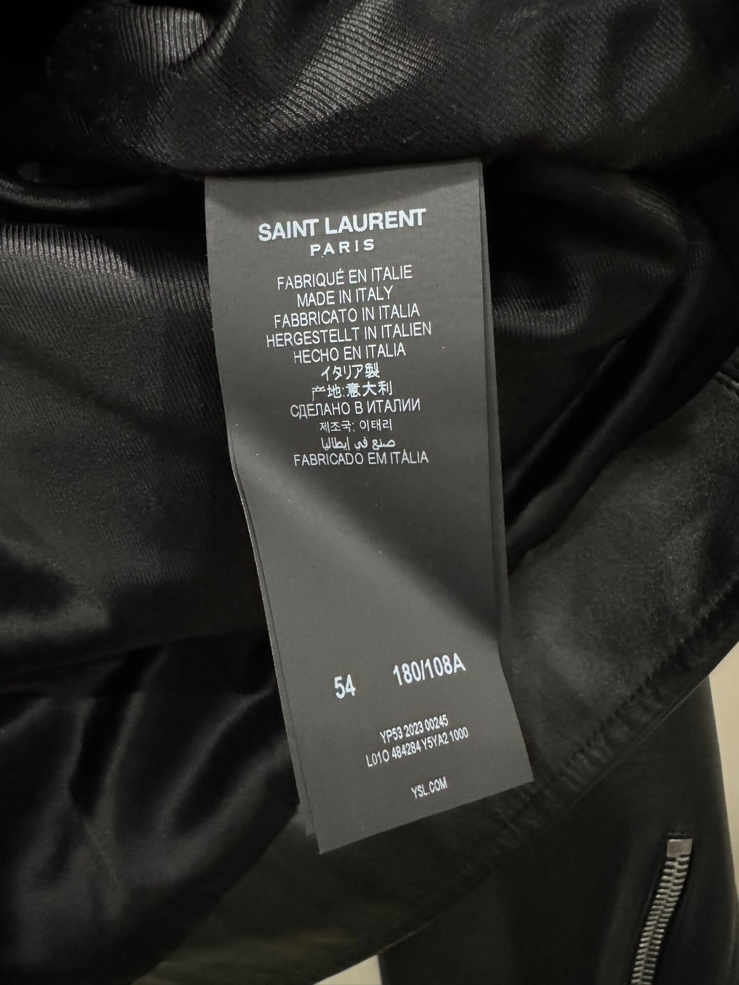 Yves Saint Laurent saint laurent black leather motorcycle jacket Size US L / EU 52-54 / 3 - 8 Thumbnail