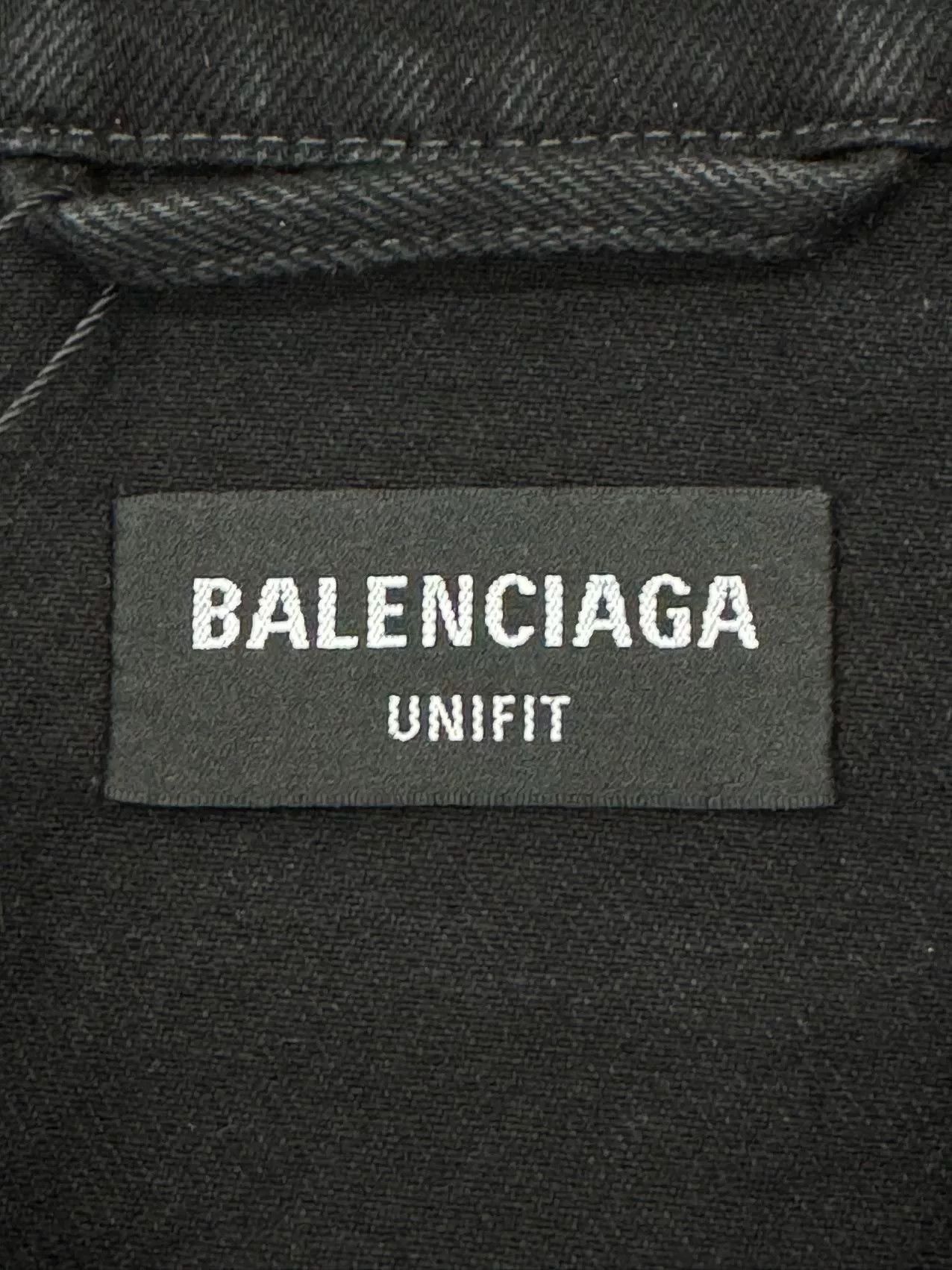 Balenciaga Balenciaga Black Yellow Printed Denim Jacket Size XS / US 0-2 / IT 36-38 - 7 Thumbnail