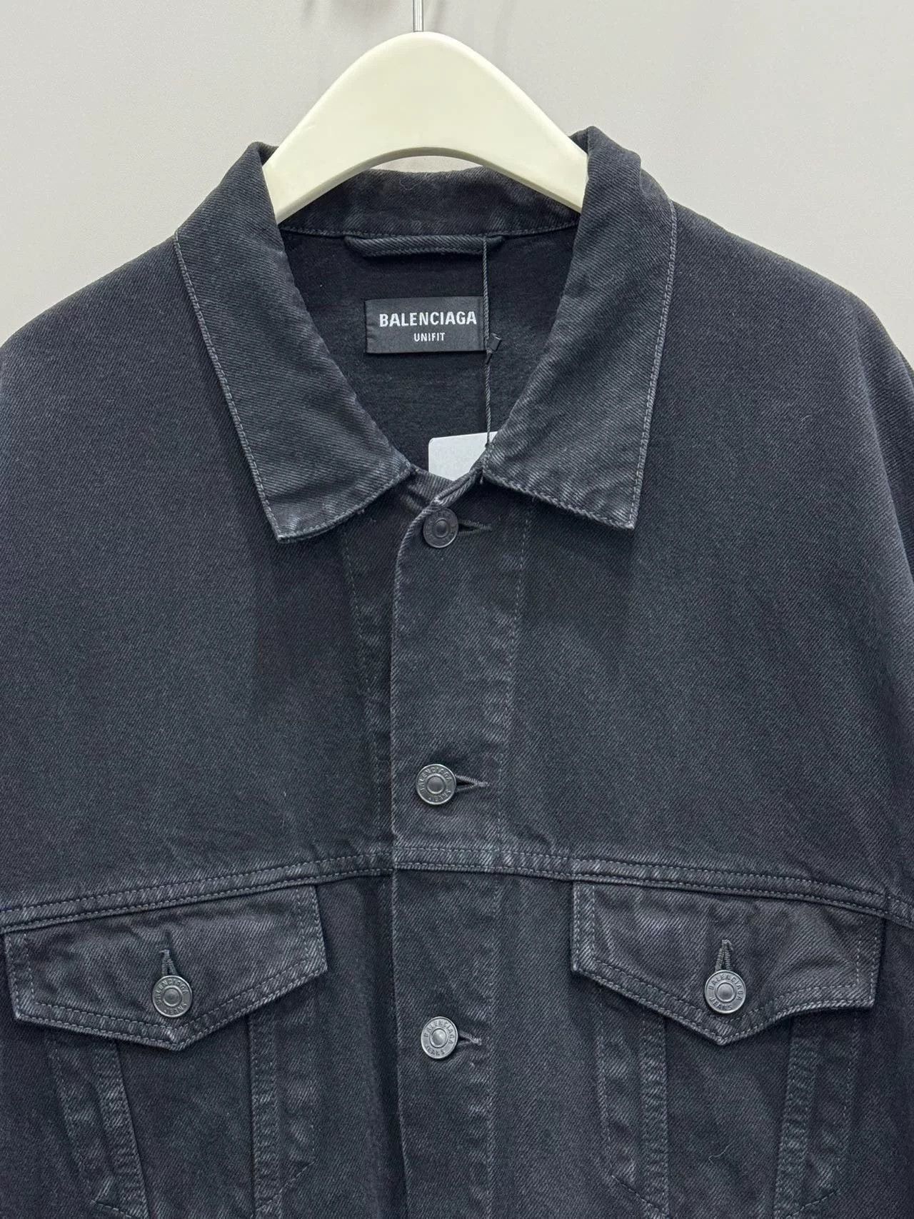 Balenciaga Balenciaga Black Yellow Printed Denim Jacket Size XS / US 0-2 / IT 36-38 - 3 Thumbnail