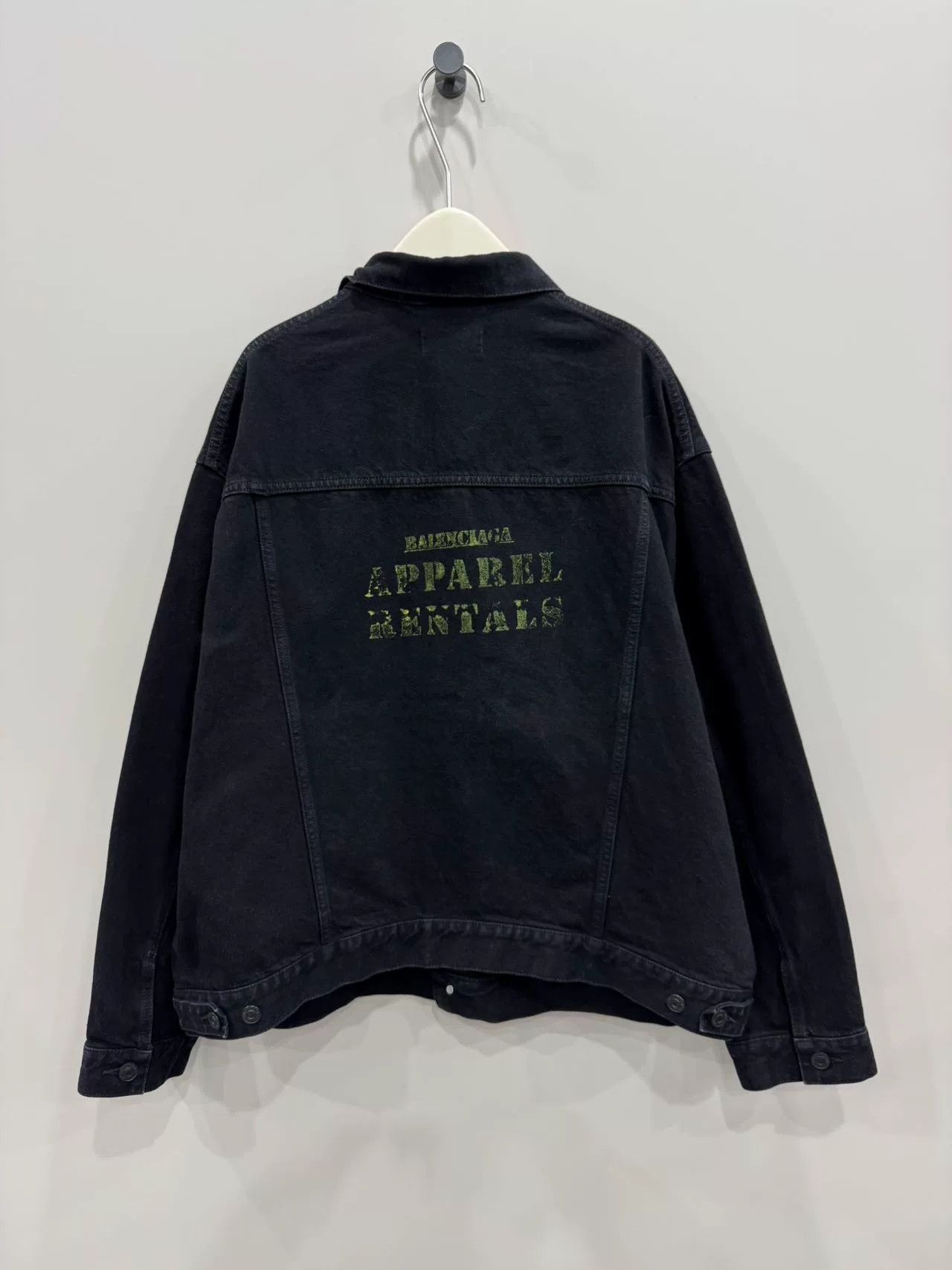 Balenciaga Balenciaga Black Yellow Printed Denim Jacket Size XS / US 0-2 / IT 36-38 - 2 Thumbnail