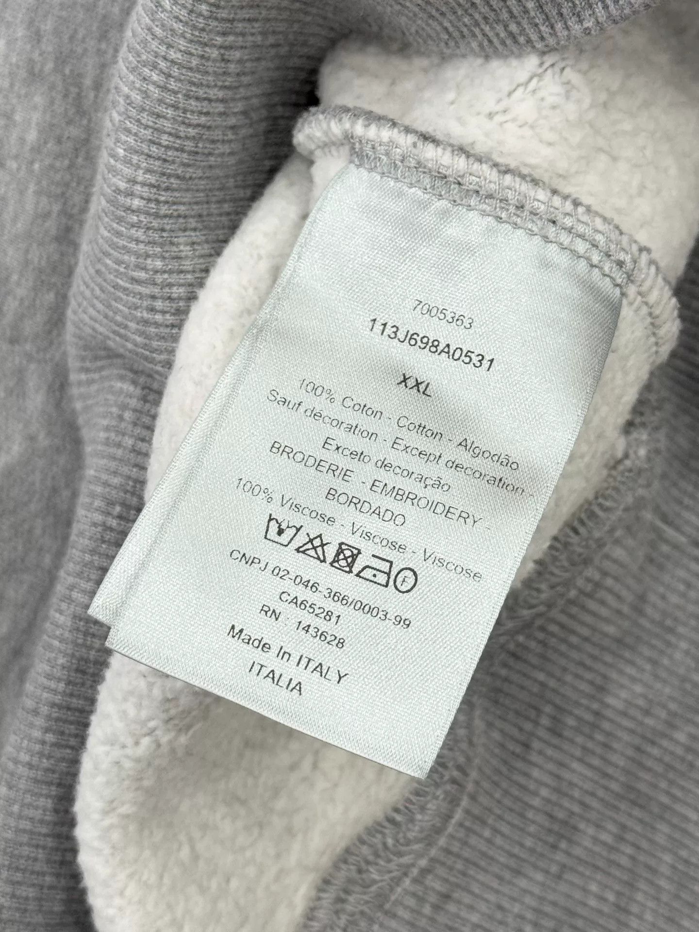 Dior Dior Embroidered Logo Hoodie in XXL Size Size US XXL / EU 58 / 5 - 8 Thumbnail