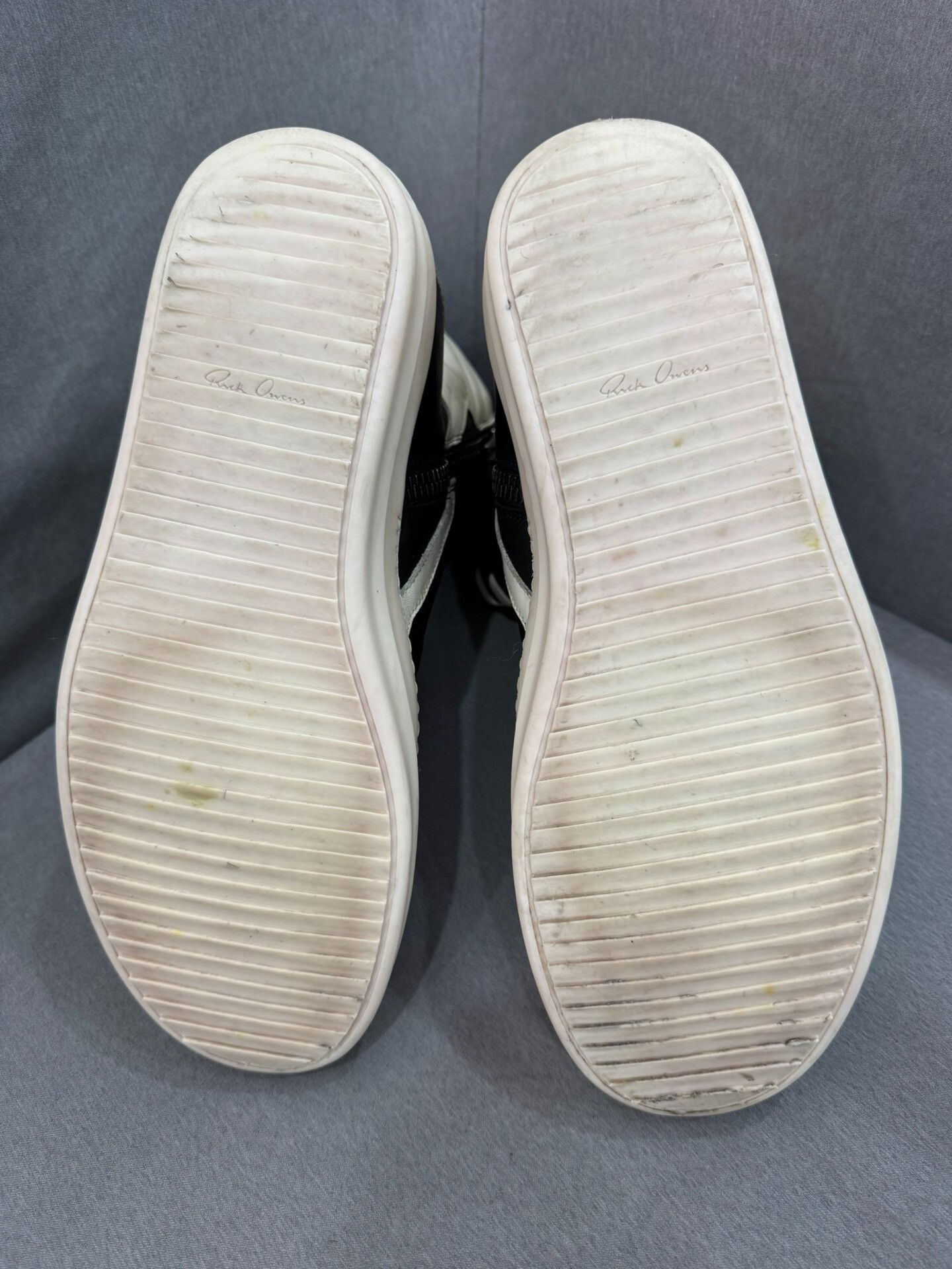 Rick Owens rick owens black and white high-top sneakers Size US 9 / EU 42 - 6 Thumbnail