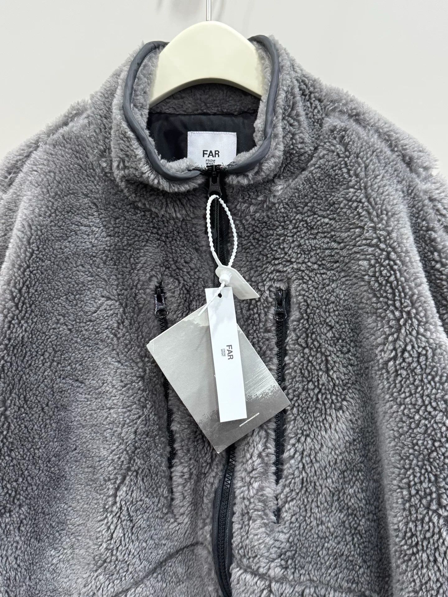 FARIS gray fleece zip-up jacket size M Size US M / EU 48-50 / 2 - 3 Thumbnail