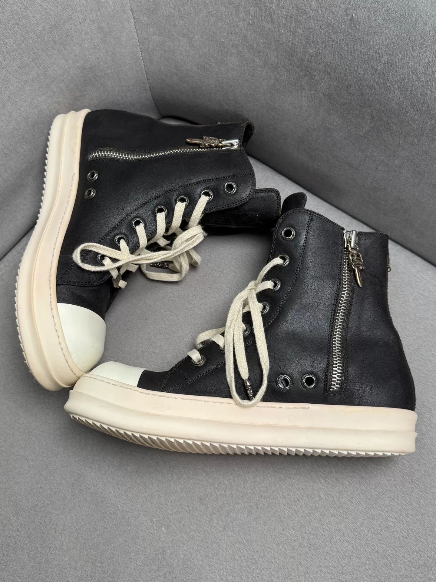 Rick Owens rick owens chrome hearts high-top sneakers Size US 9 / EU 42 - 5 Thumbnail
