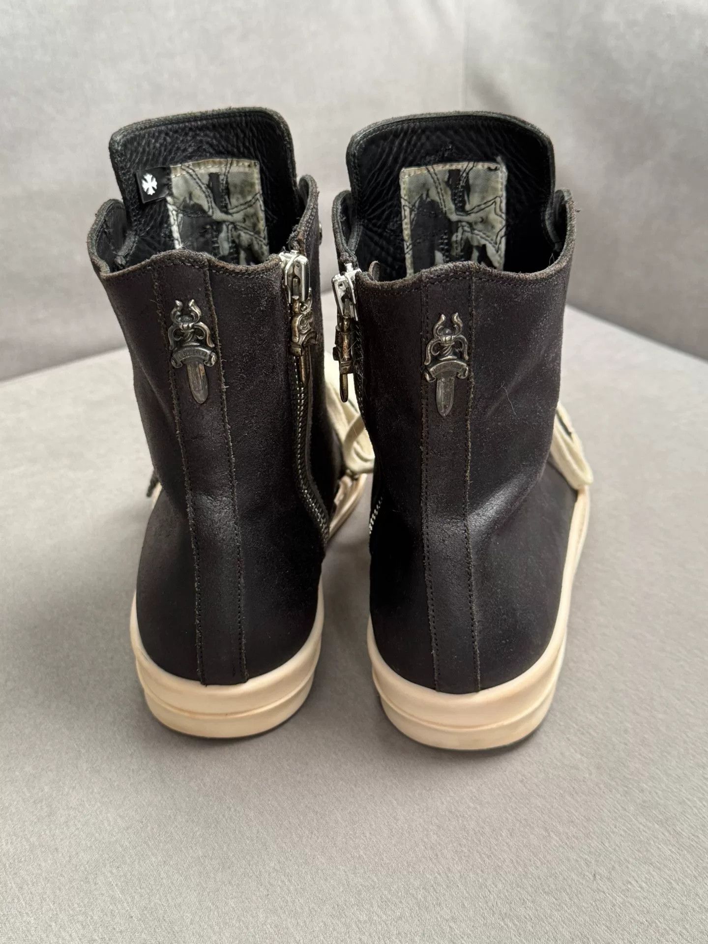 Rick Owens rick owens chrome hearts high-top sneakers Size US 9 / EU 42 - 4 Thumbnail