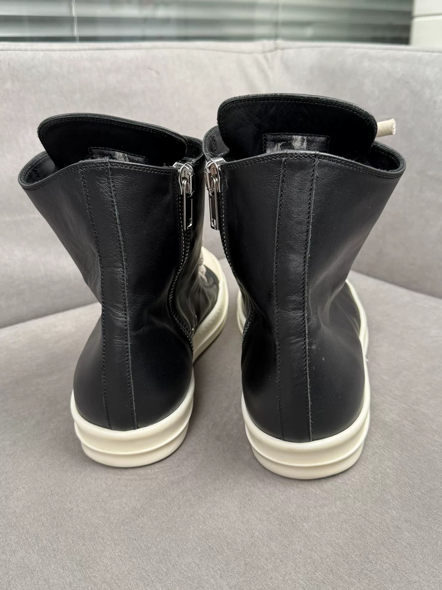 Rick Owens rick owens high-top sneakers black and white Size US 10 / EU 43 - 5 Thumbnail