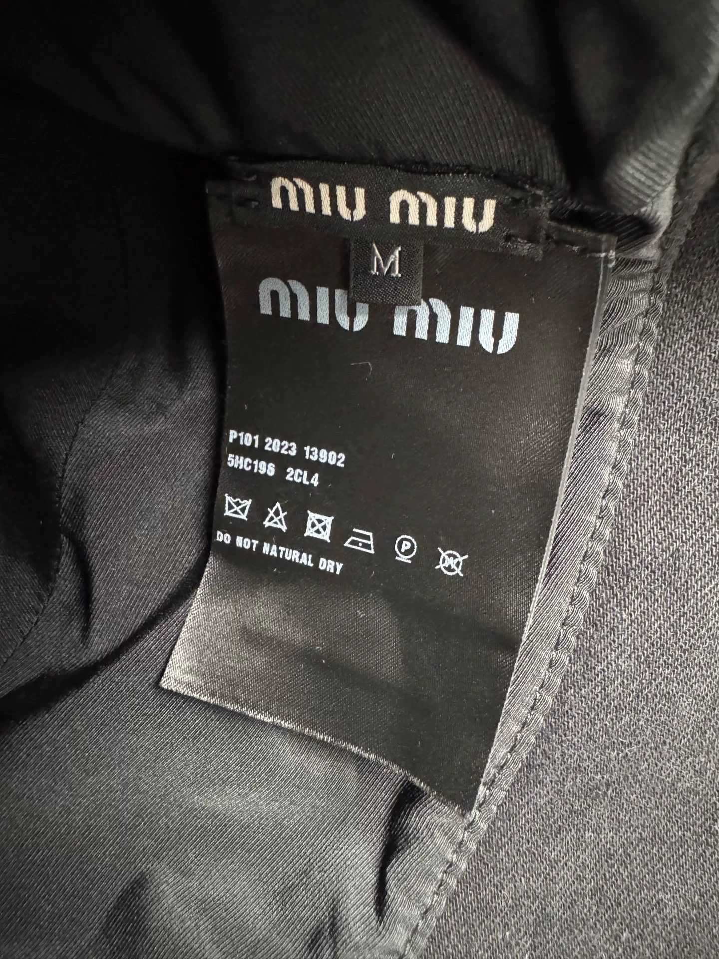Miu Miu Miumiu Black Embroidered Bucket Hat Size M Size ONE SIZE - 6 Thumbnail