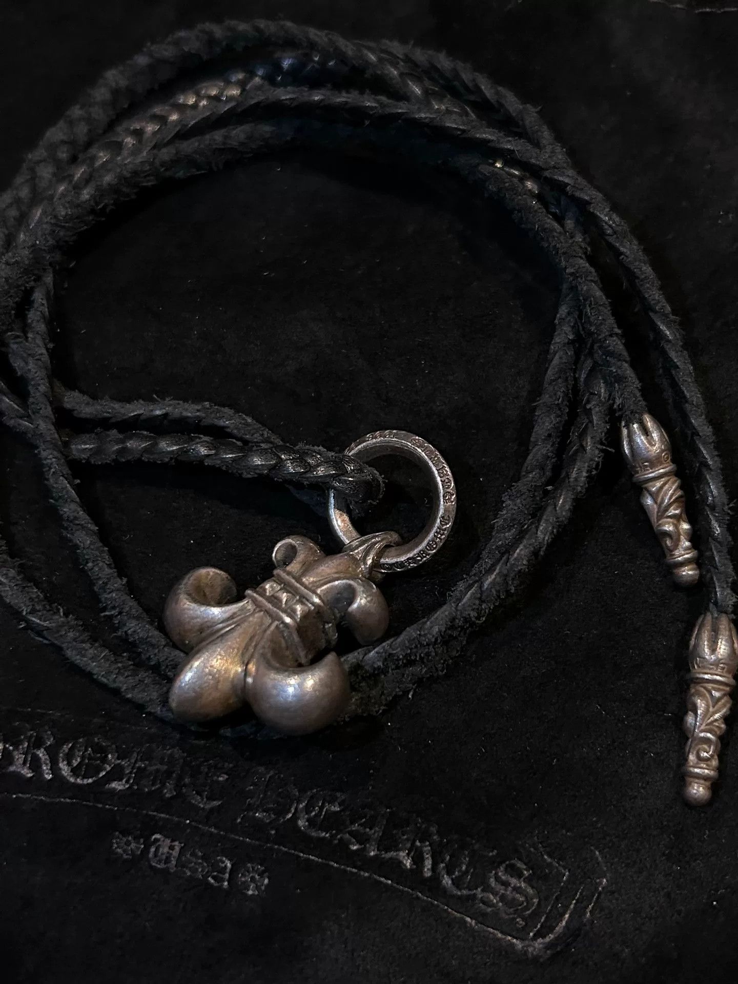 Chrome Hearts chrome hearts black leather necklace with pendant Size ONE SIZE - 6 Thumbnail