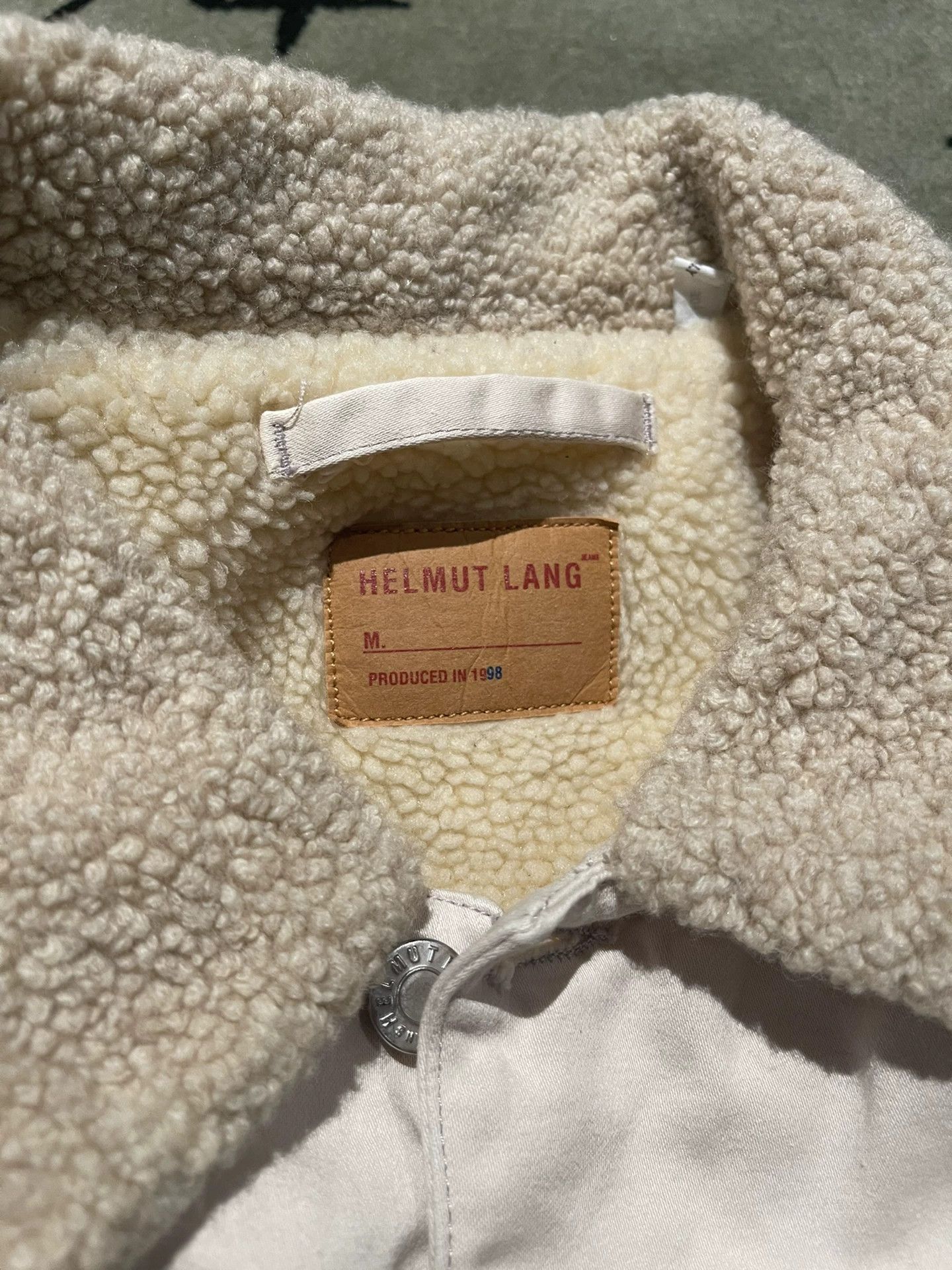 Helmut Lang helmut lang 1998 lamb wool denim jacket Size US XXL / EU 58 / 5 - 2 Thumbnail