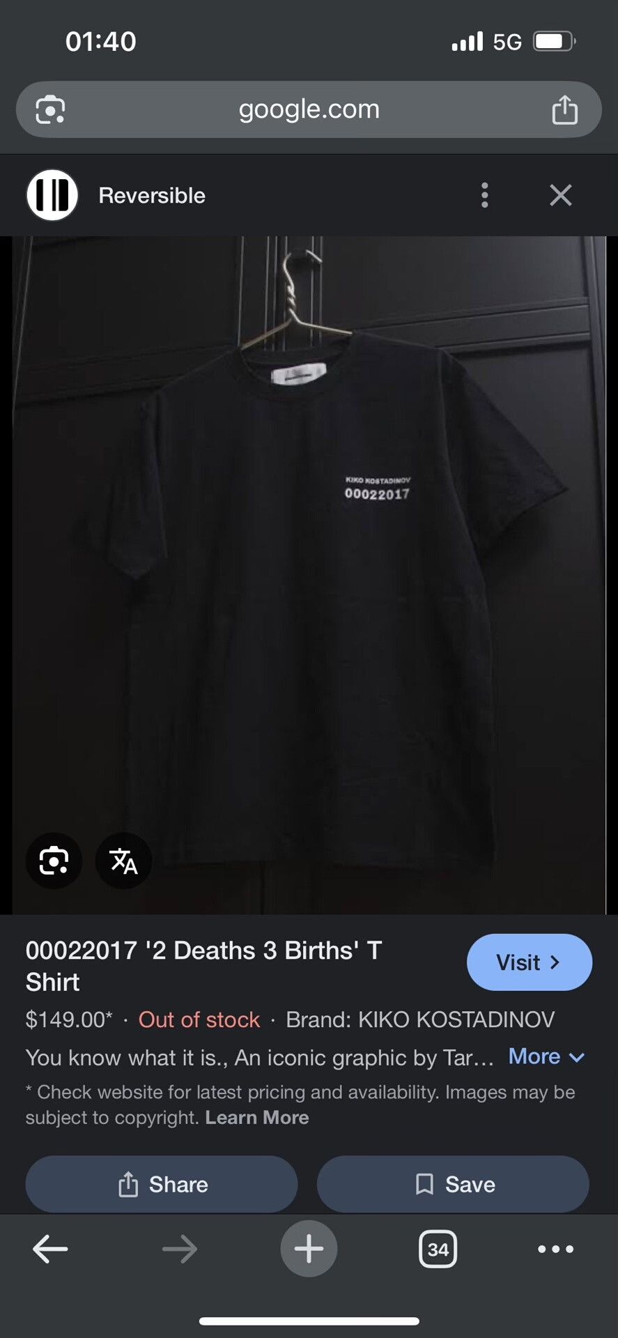 Kiko Kostadinov 2 Deaths 3 Births Kiko Kostadinov T-Shirt Size US S / EU 44-46 / 1 - 9 Thumbnail