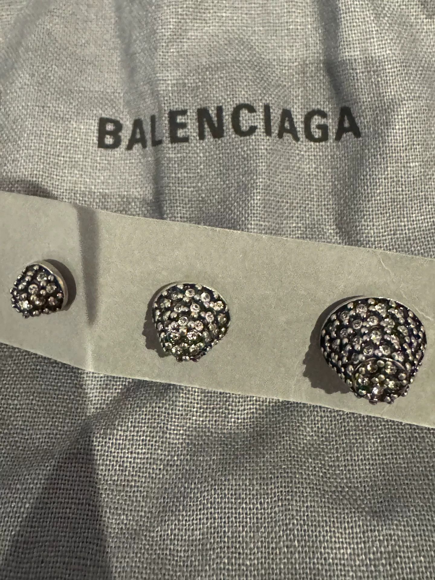 Balenciaga balenciaga diamond stud earrings set Size ONE SIZE - 4 Thumbnail