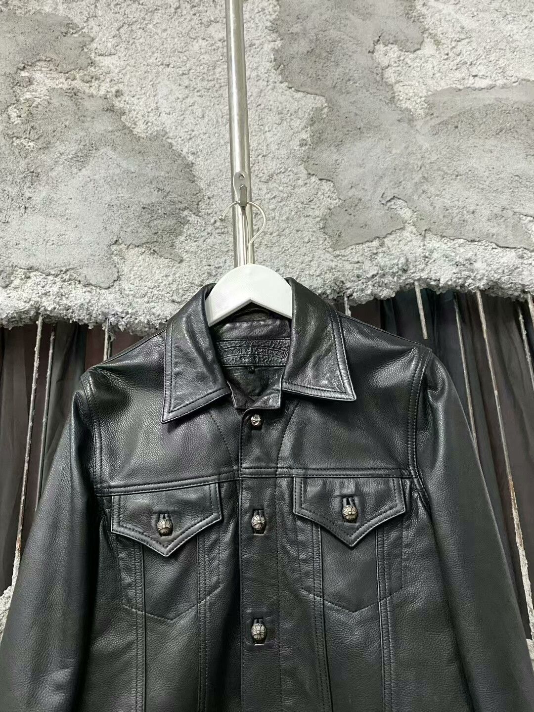 Chrome Hearts chrome hearts black leather jacket Size US S / EU 44-46 / 1 - 3 Thumbnail