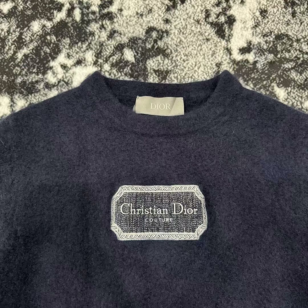 Dior dior logo embroidered cashmere sweater Size M / US 6-8 / IT 42-44 - 2 Thumbnail