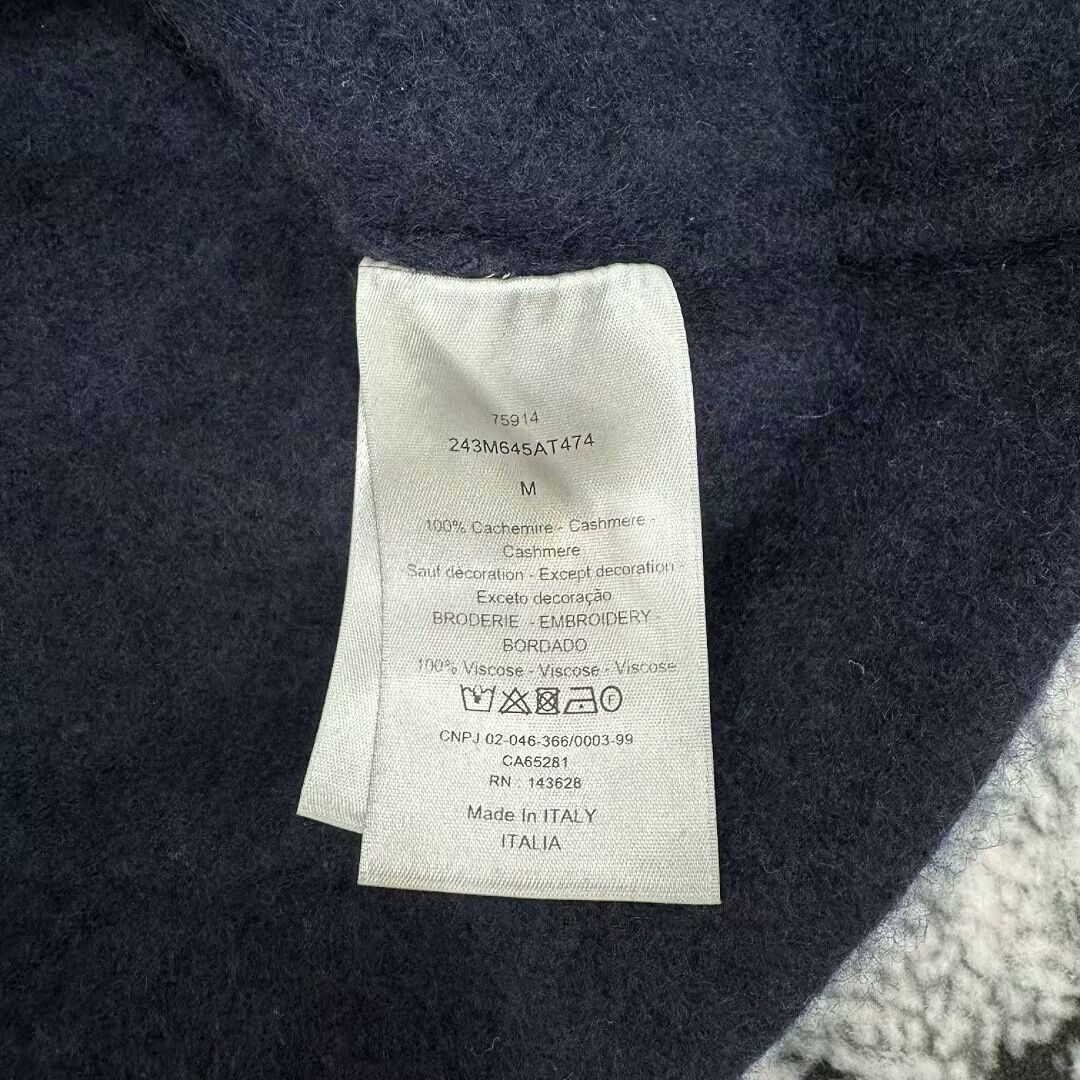 Dior dior logo embroidered cashmere sweater Size M / US 6-8 / IT 42-44 - 4 Thumbnail