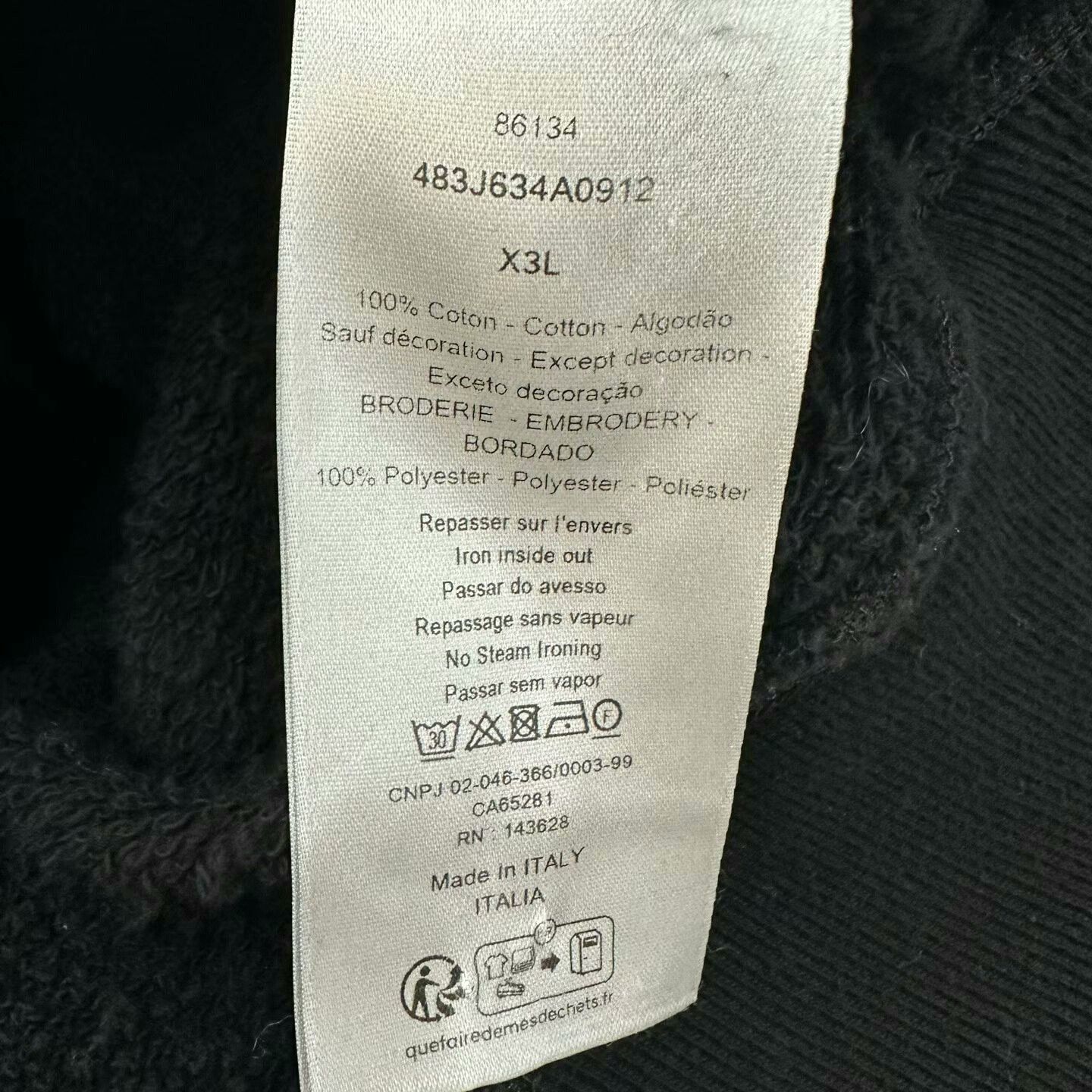 Dior dior logo embroidered oversized long sleeve sweatshirt Size US XXL / EU 58 / 5 - 4 Thumbnail