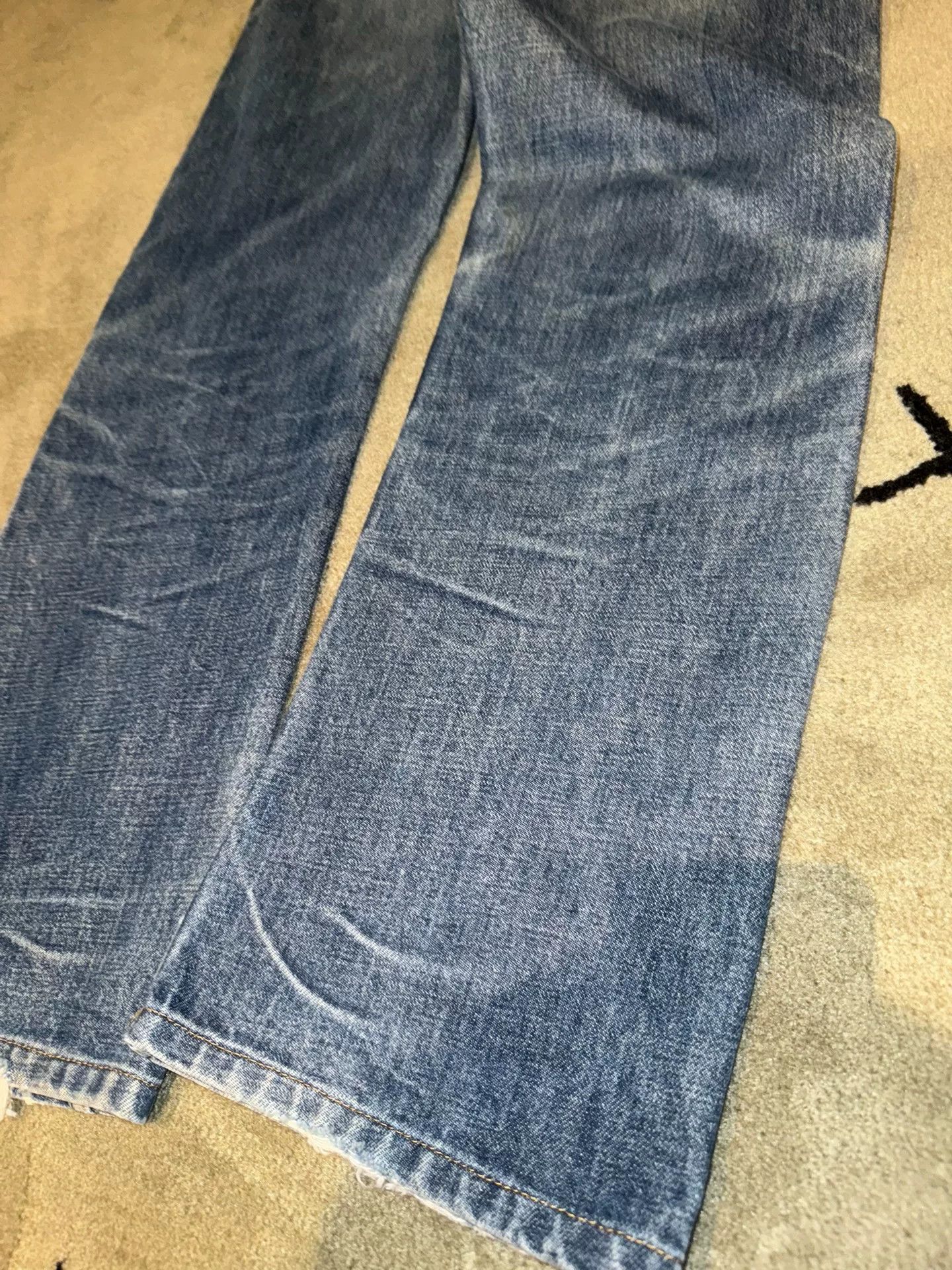 Helmut Lang Helmut Lang Distressed Blue Denim Jeans Size US 29 - 6 Thumbnail