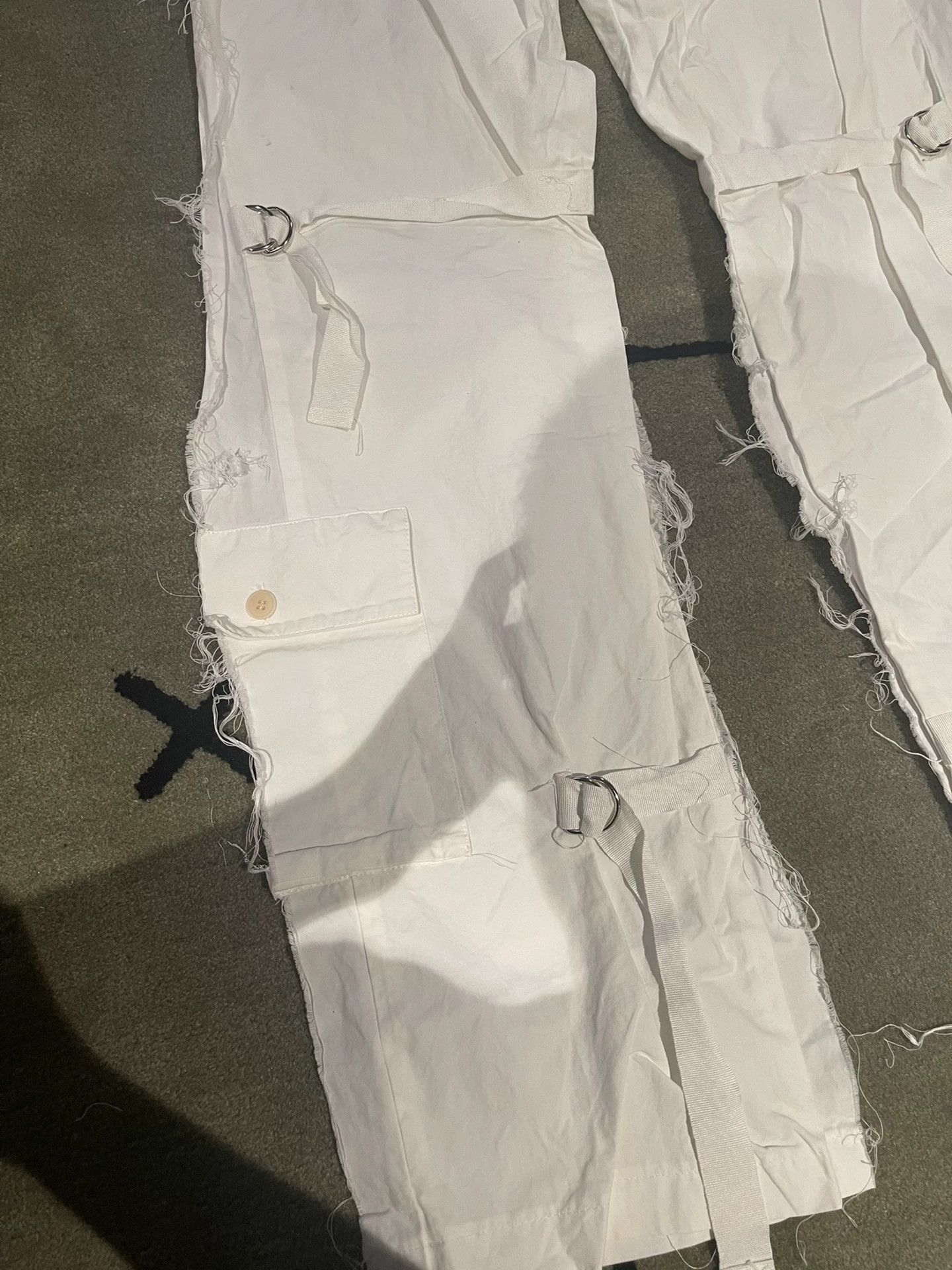 Hussein Chalayan unique distressed white adjustable pants Size US 38 / EU 54 - 2 Thumbnail