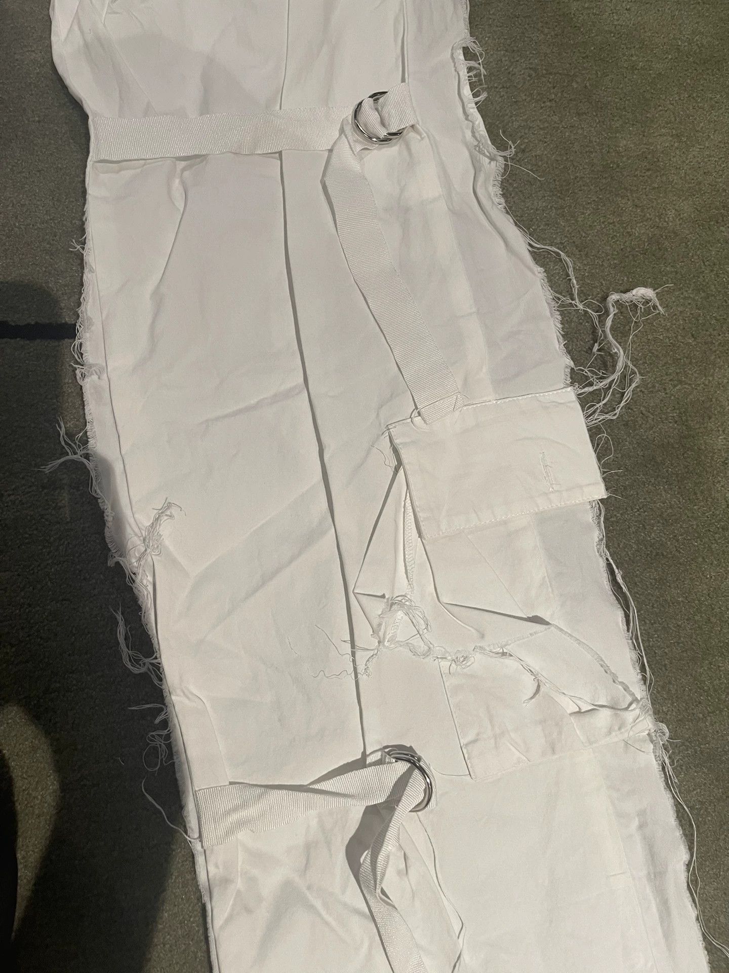 Hussein Chalayan unique distressed white adjustable pants Size US 38 / EU 54 - 3 Thumbnail