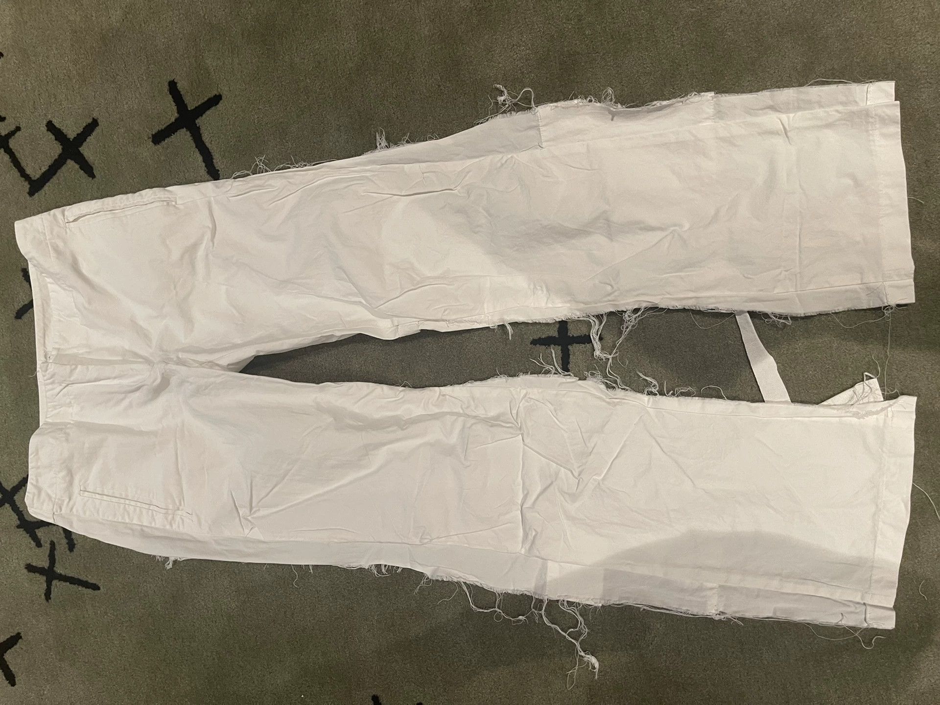 Hussein Chalayan unique distressed white adjustable pants Size US 38 / EU 54 - 5 Thumbnail