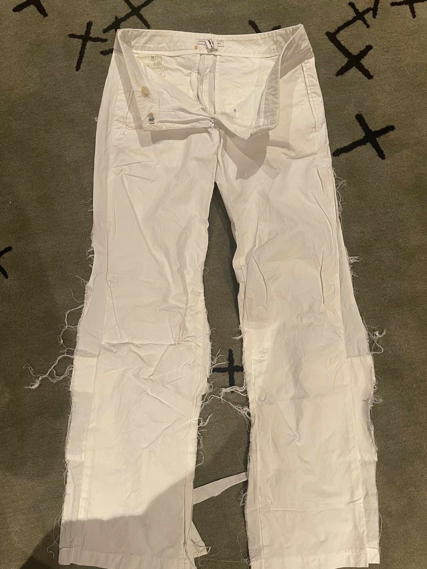 Hussein Chalayan unique distressed white adjustable pants Size US 38 / EU 54 - 6 Thumbnail