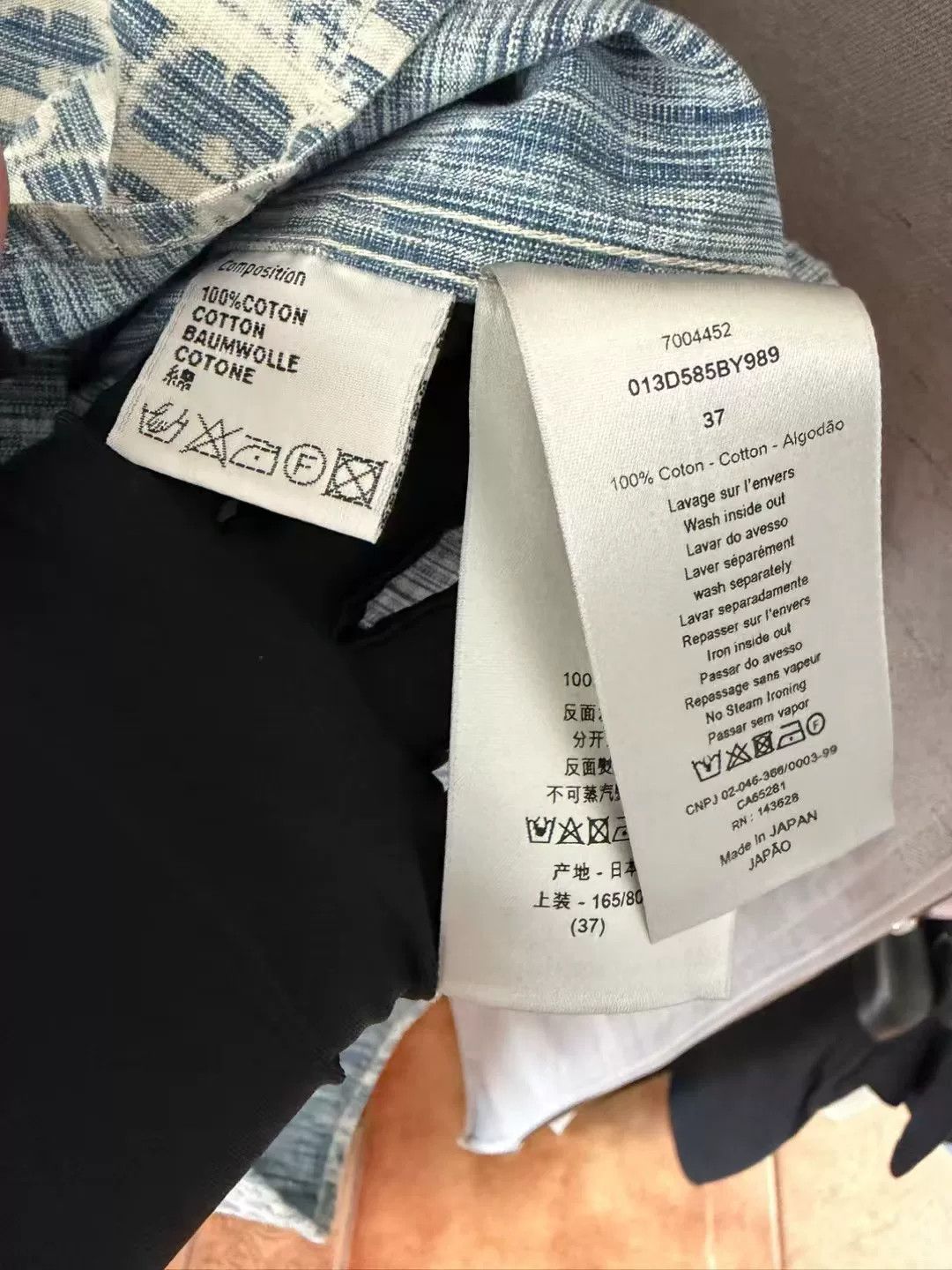 Dior Dior Blue and White Logo Denim Shirt Size US M / EU 48-50 / 2 - 4 Thumbnail