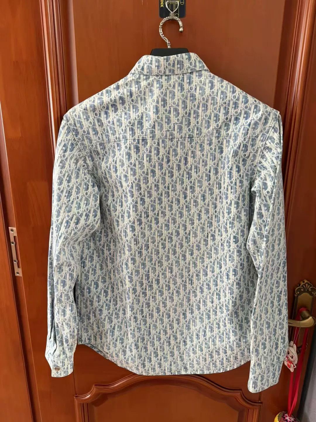 Dior Dior Blue and White Logo Denim Shirt Size US M / EU 48-50 / 2 - 2 Thumbnail