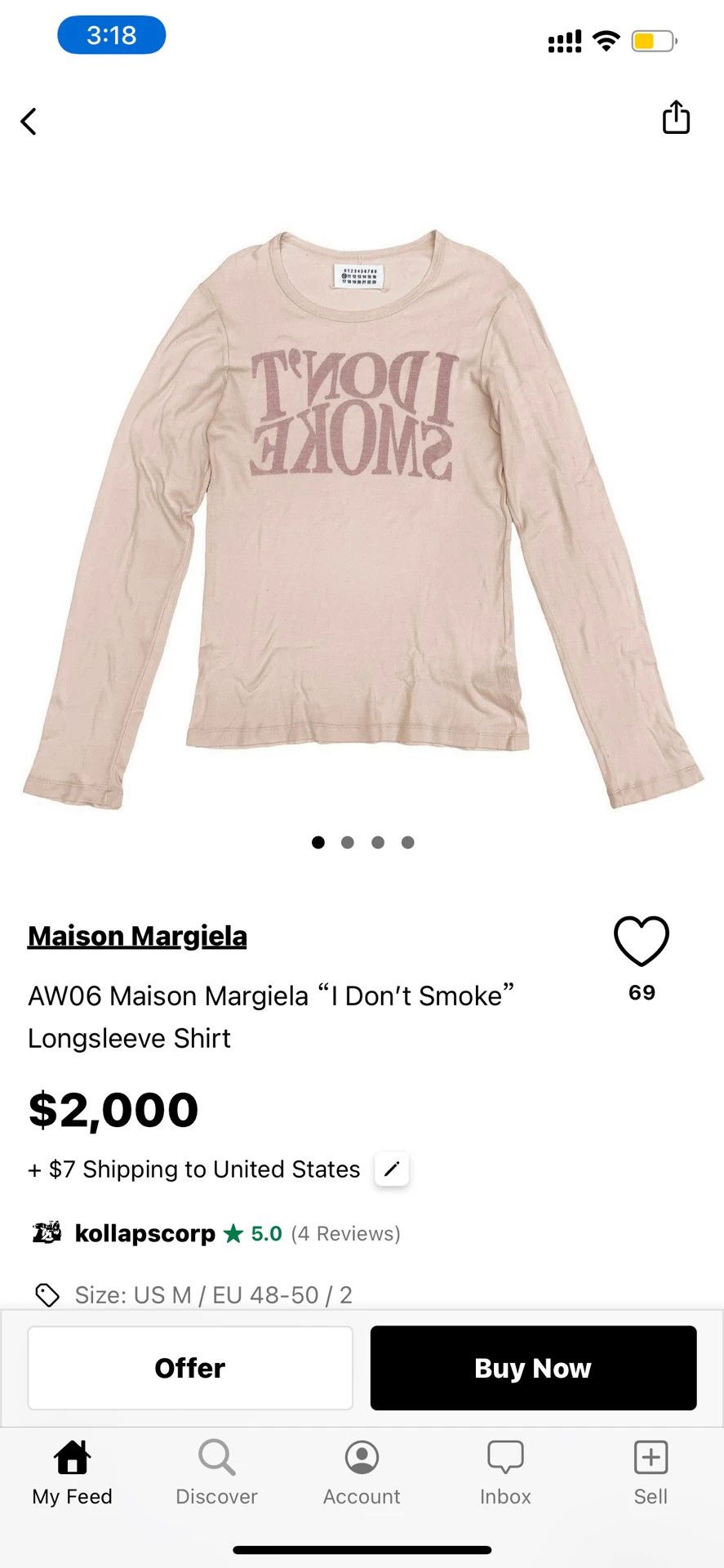 Maison Margiela martin margiela long sleeve fitted top Size US L / EU 52-54 / 3 - 5 Thumbnail