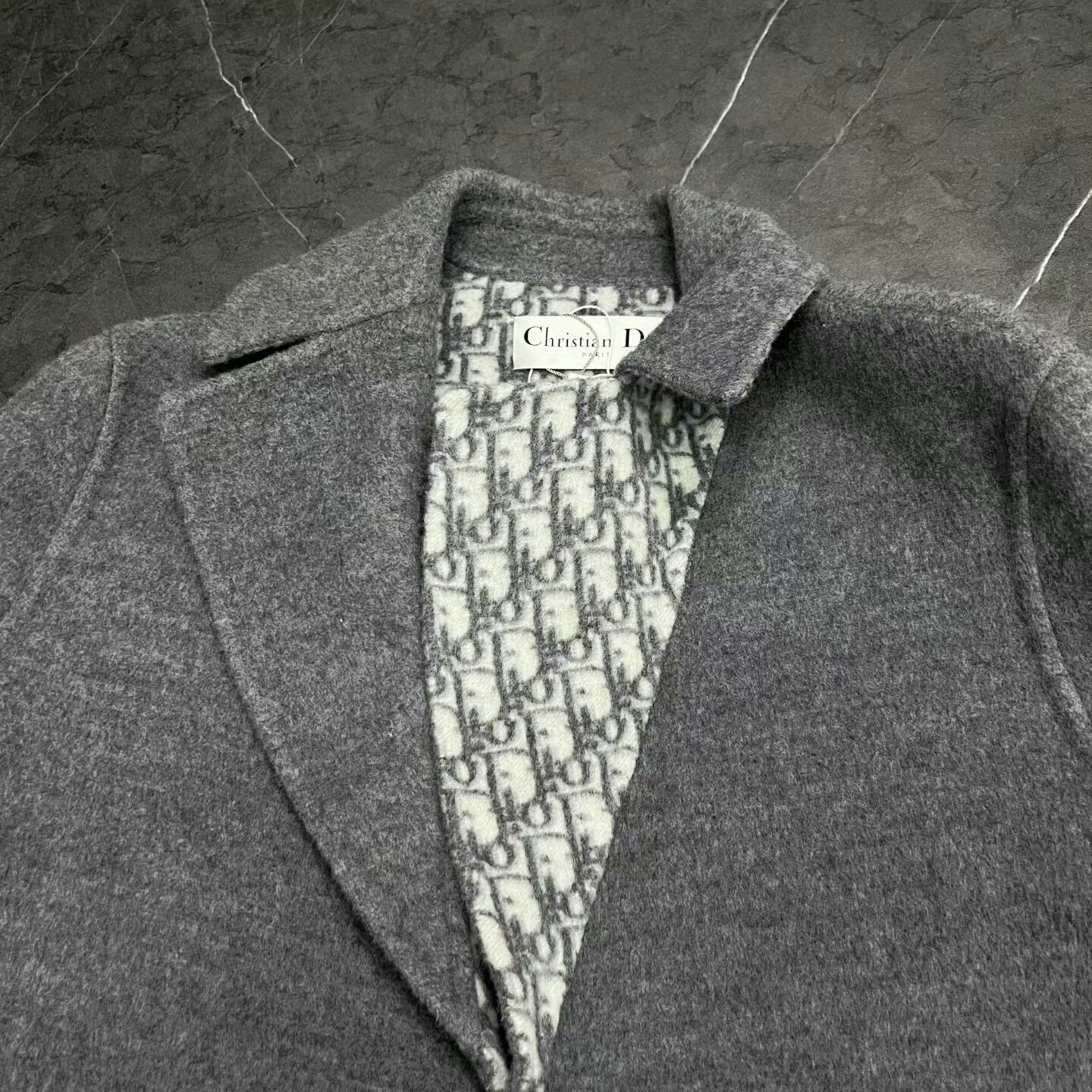 Dior dior wool blend coat with logo print Size S / US 4 / IT 40 - 3 Thumbnail