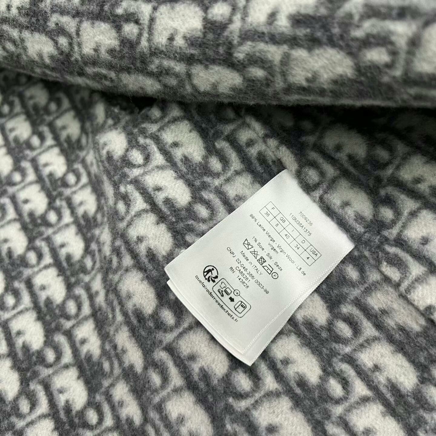 Dior dior wool blend coat with logo print Size S / US 4 / IT 40 - 5 Thumbnail