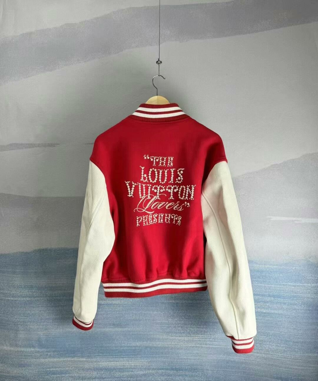 Louis Vuitton Louis Vuitton Red White Baseball Jacket Size US XL / EU 56 / 4 - 3 Thumbnail