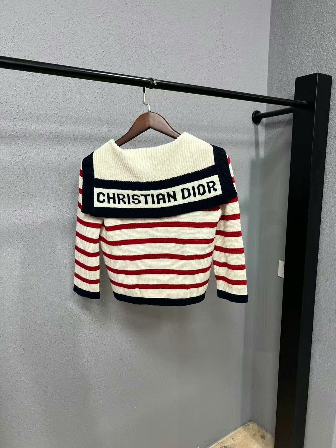 Dior Dior Striped Navy Collar Cardigan Size XS / US 0-2 / IT 36-38 - 2 Thumbnail