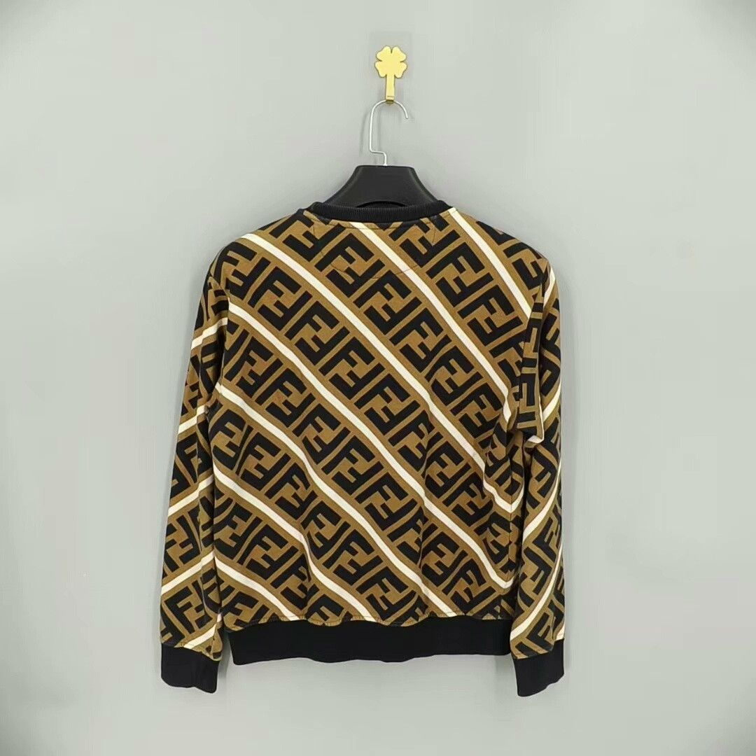 Fendi Fendi Brown Graphic Long Sleeve Sweatshirt Size US M / EU 48-50 / 2 - 2 Thumbnail