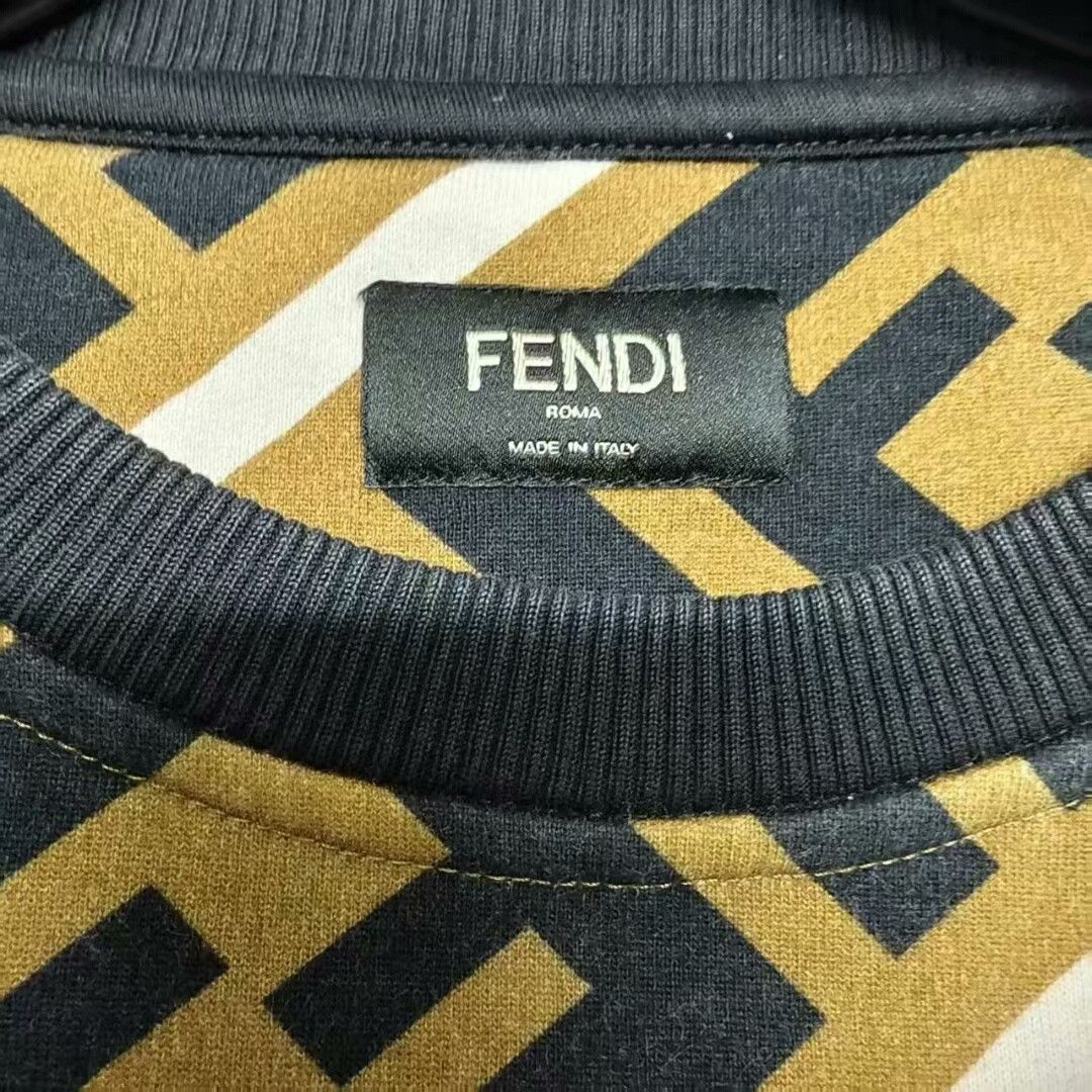 Fendi Fendi Brown Graphic Long Sleeve Sweatshirt Size US M / EU 48-50 / 2 - 3 Thumbnail