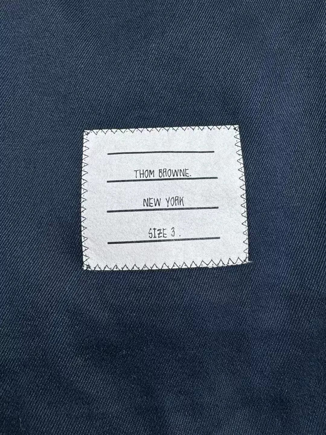 Thom Browne thom browne navy suit with sleeve tag Size US M / EU 48-50 / 2 - 3 Thumbnail