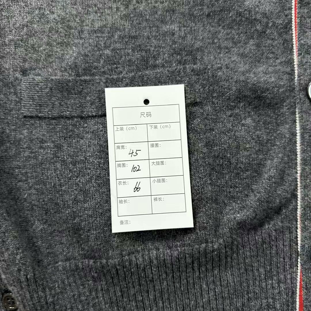 Thom Browne thom browne gray white stripe cashmere cardigan Size US S / EU 44-46 / 1 - 5 Thumbnail