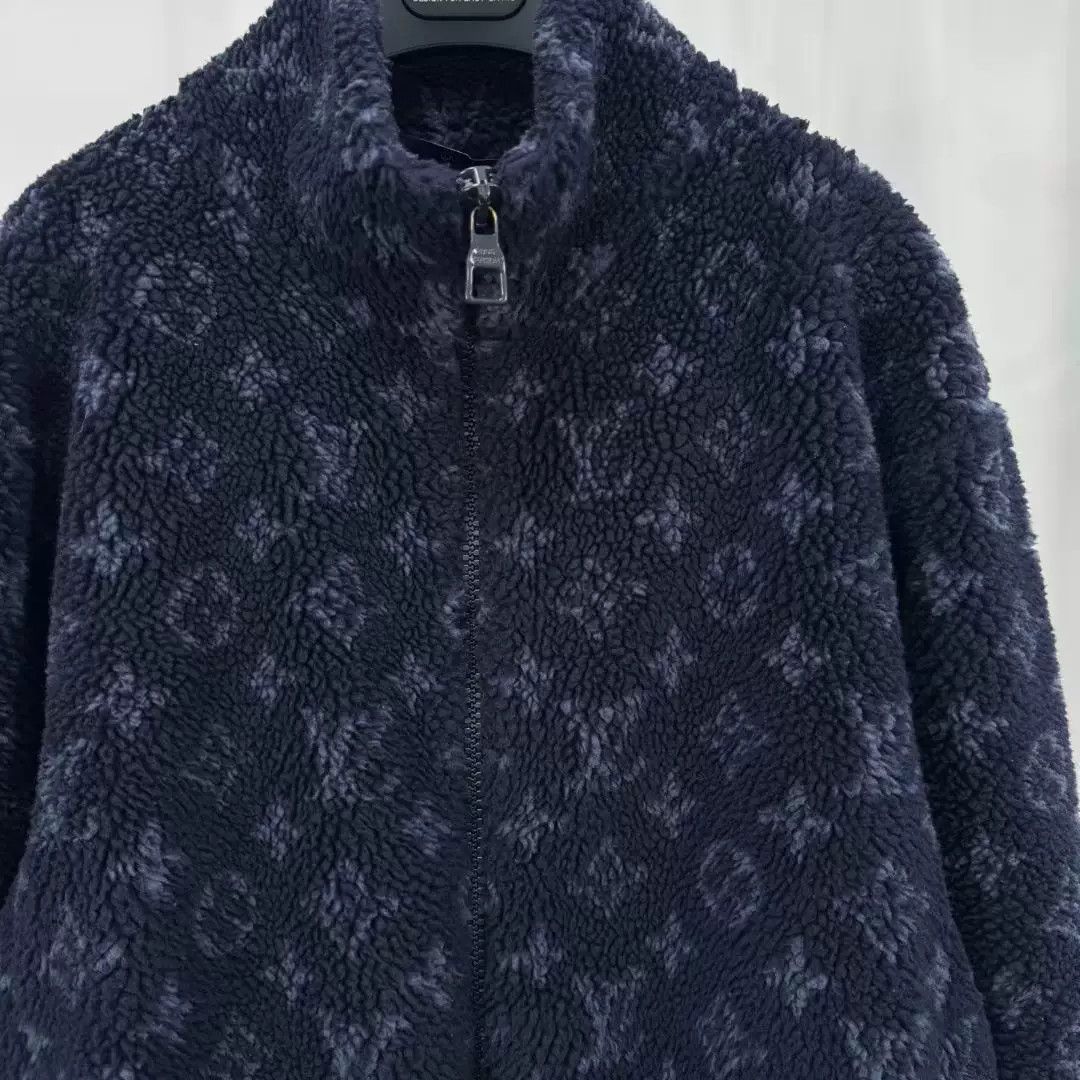 Louis Vuitton navy monogram teddy jacket by louis vuitton Size M / US 6-8 / IT 42-44 - 3 Thumbnail