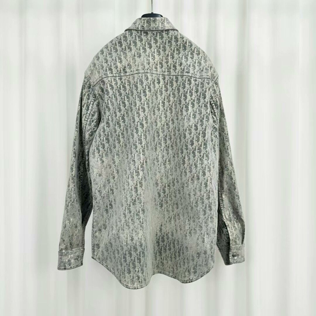 Dior dior shiny printed long shirt jacket Size M / US 6-8 / IT 42-44 - 2 Thumbnail